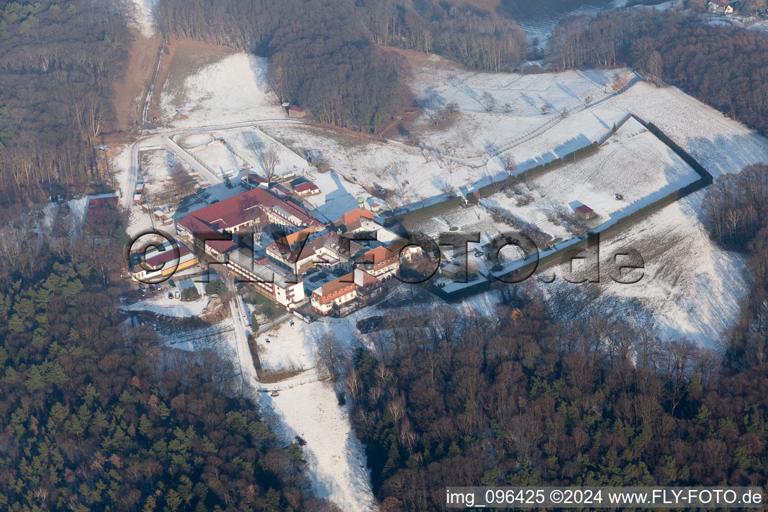 Bad Bergzabern in the state Rhineland-Palatinate, Germany viewn from the air