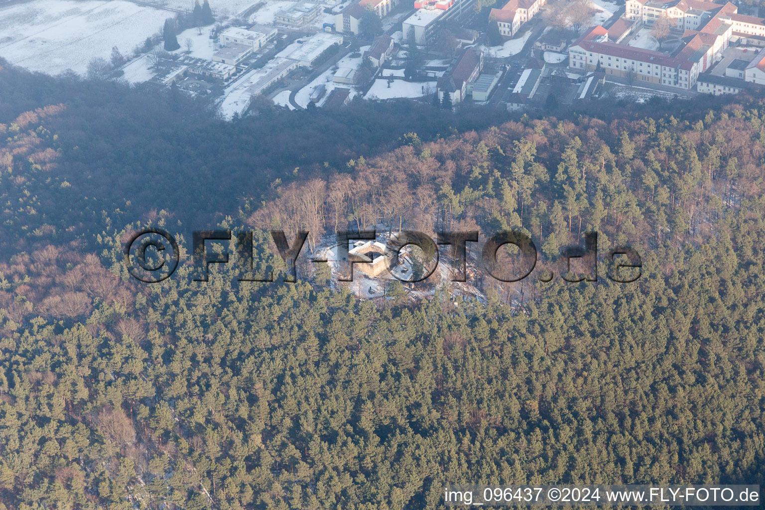 Klingenmünster in the state Rhineland-Palatinate, Germany viewn from the air