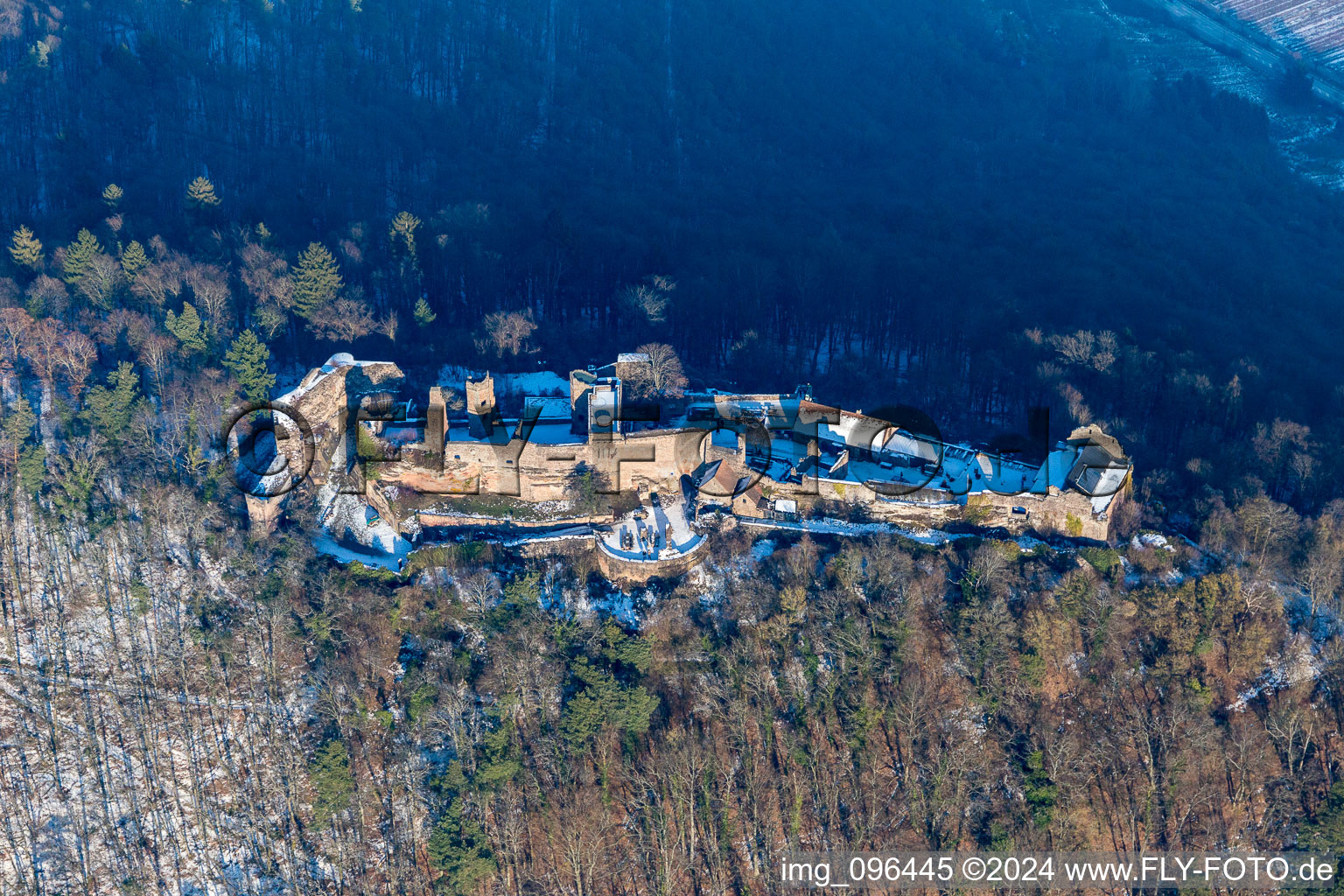 Madenburg in Eschbach in the state Rhineland-Palatinate, Germany out of the air