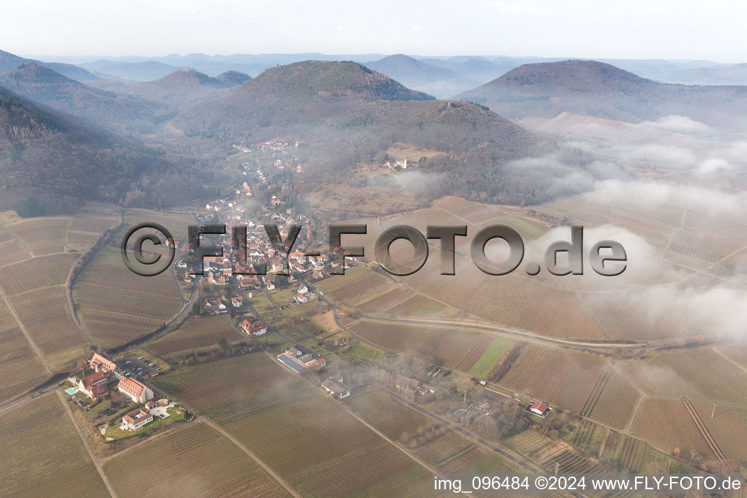 Leinsweiler in the state Rhineland-Palatinate, Germany out of the air