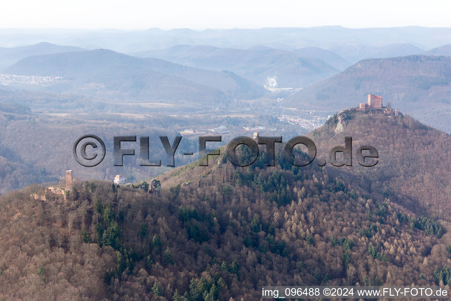 Leinsweiler in the state Rhineland-Palatinate, Germany viewn from the air