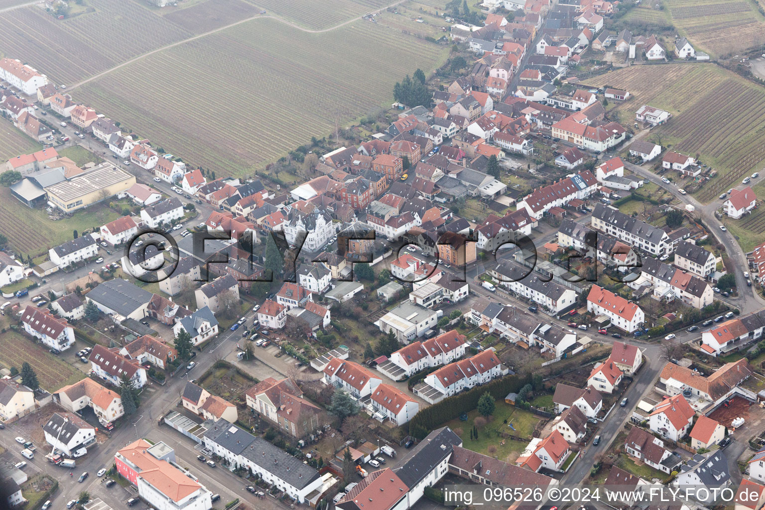 Edenkoben in the state Rhineland-Palatinate, Germany out of the air