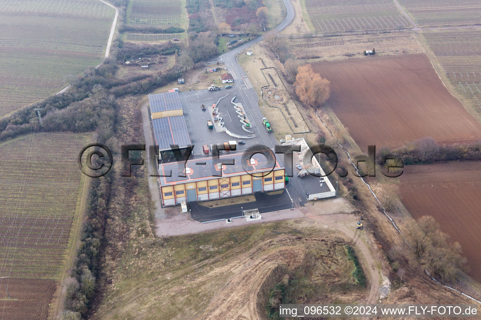 Recycling center in Knöringen in the state Rhineland-Palatinate, Germany