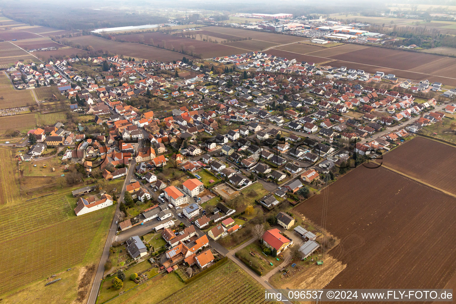 From northeast in Bornheim in the state Rhineland-Palatinate, Germany