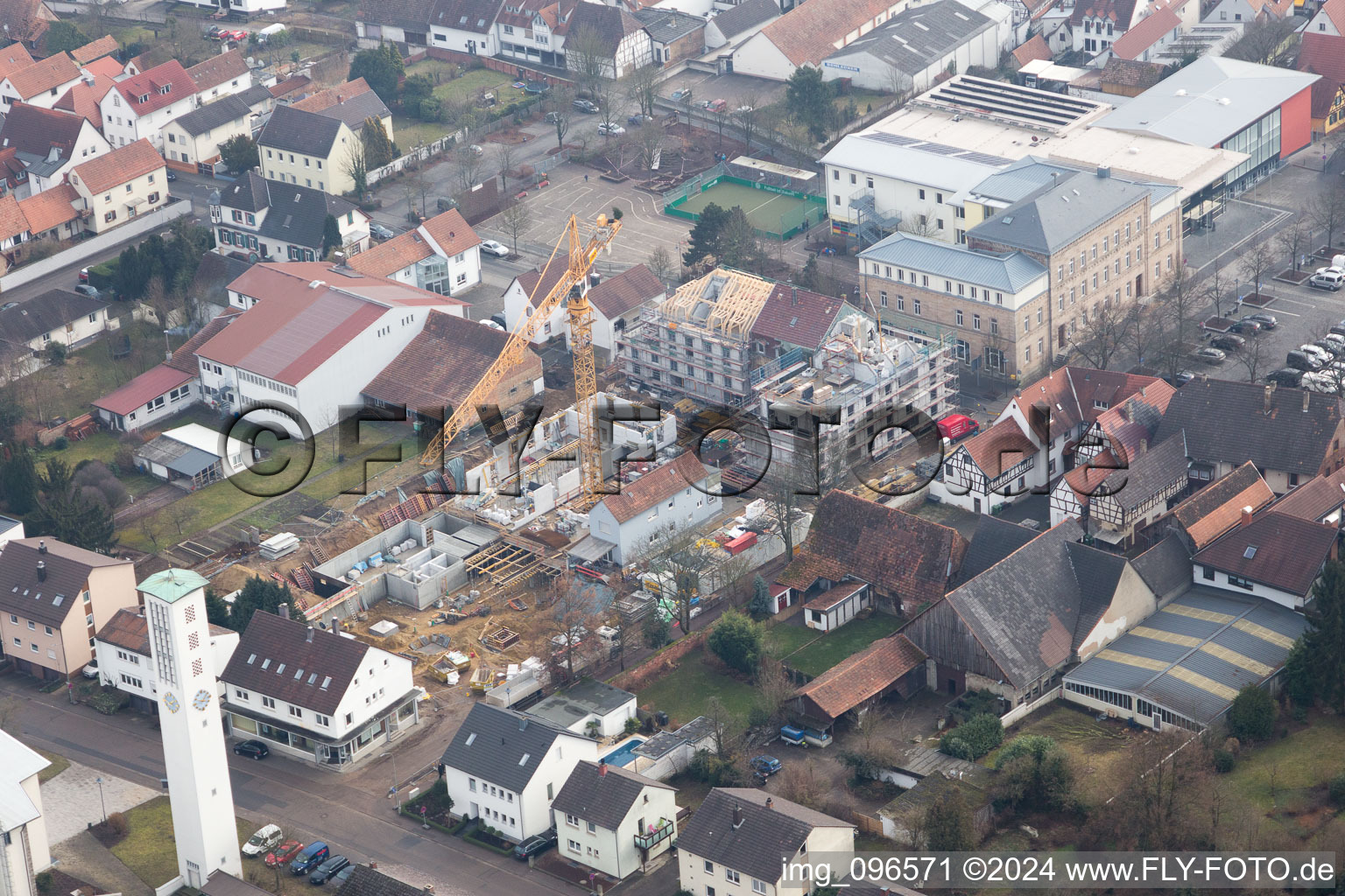 Kandel in the state Rhineland-Palatinate, Germany viewn from the air