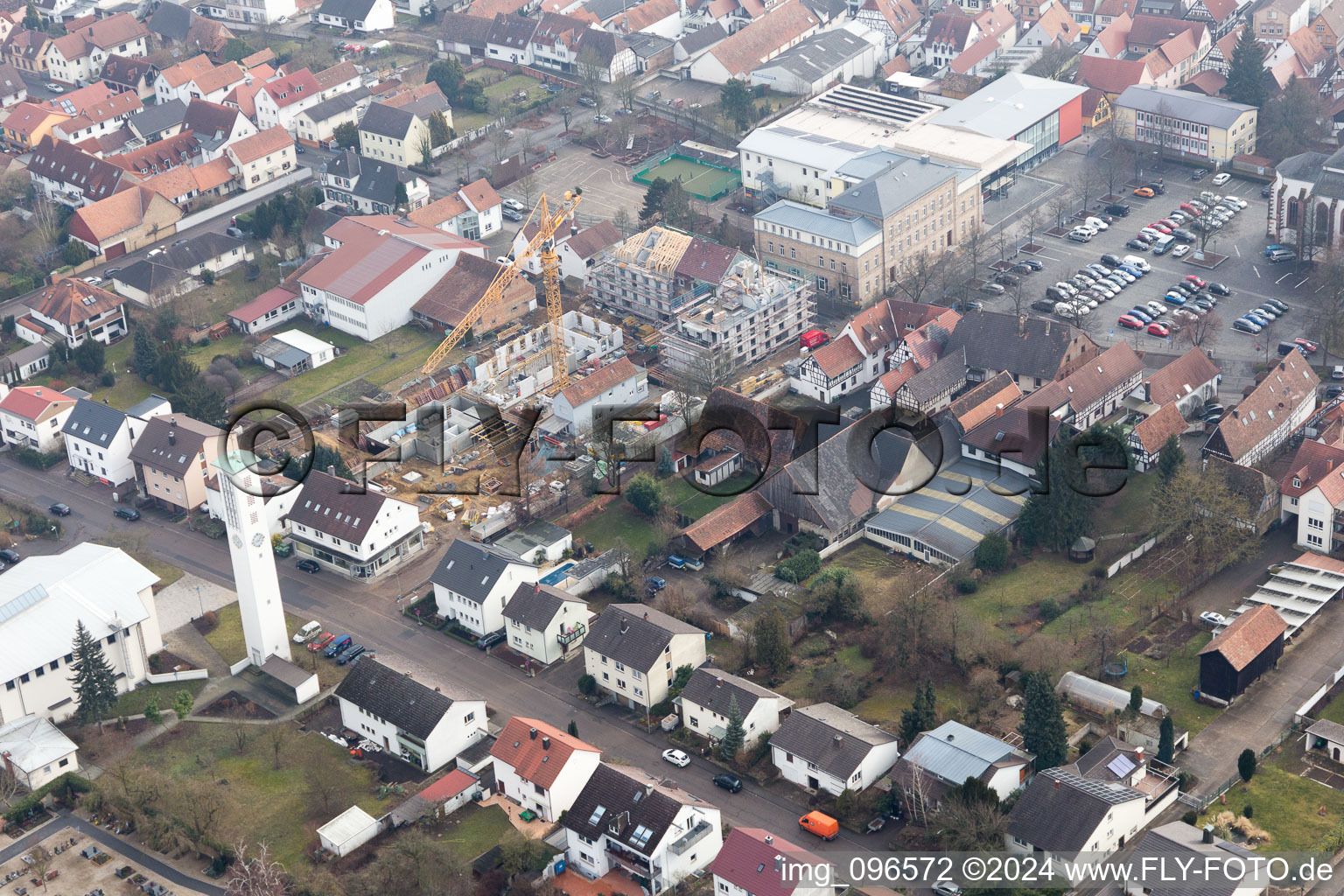 Drone recording of Kandel in the state Rhineland-Palatinate, Germany