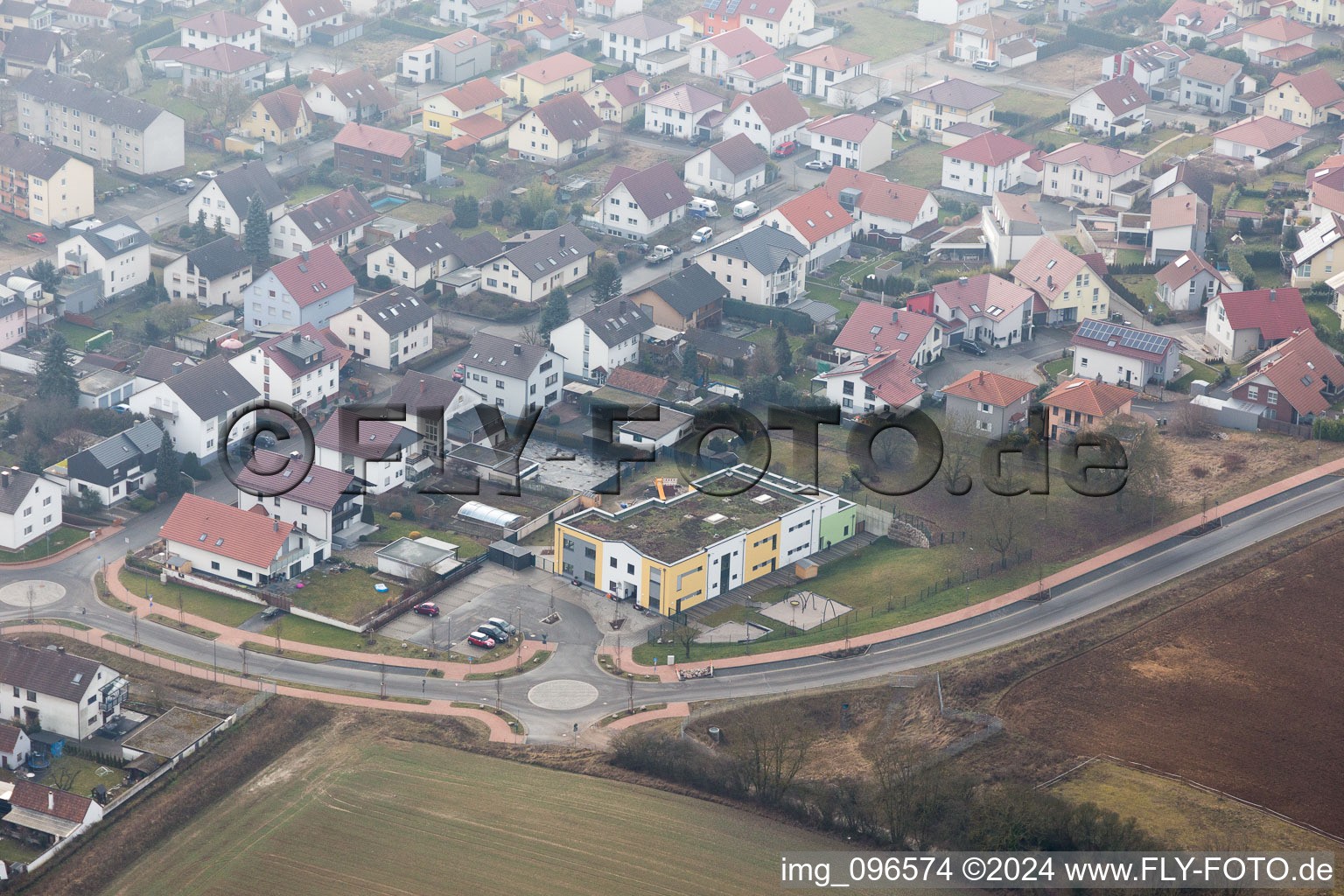 Kandel in the state Rhineland-Palatinate, Germany from the drone perspective