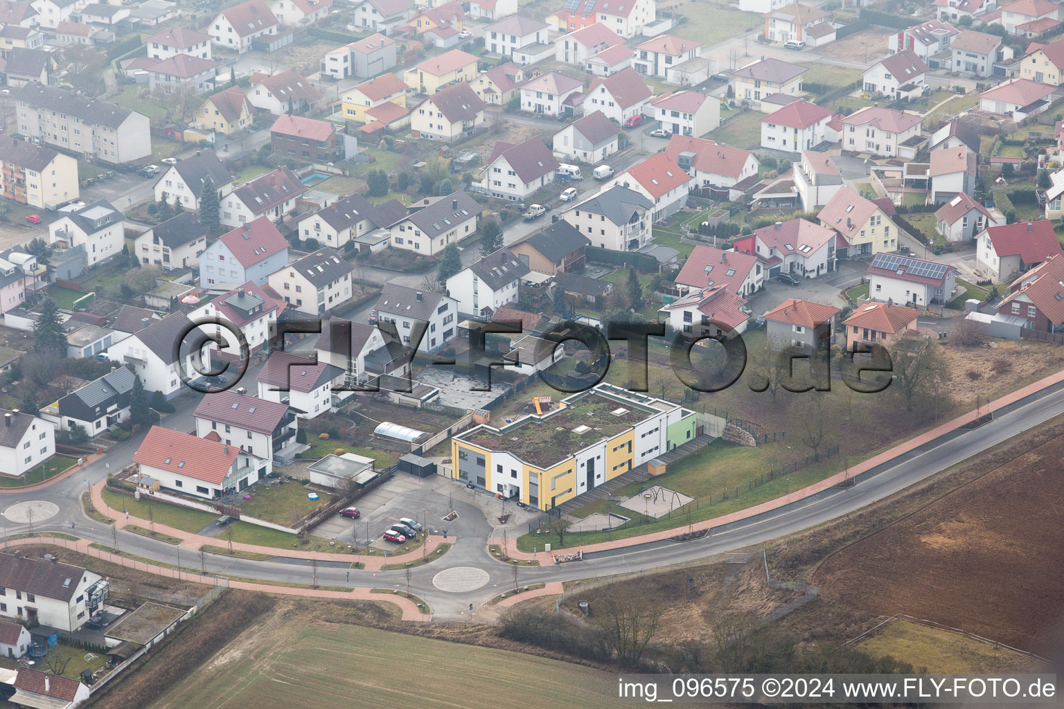 Kandel in the state Rhineland-Palatinate, Germany from a drone