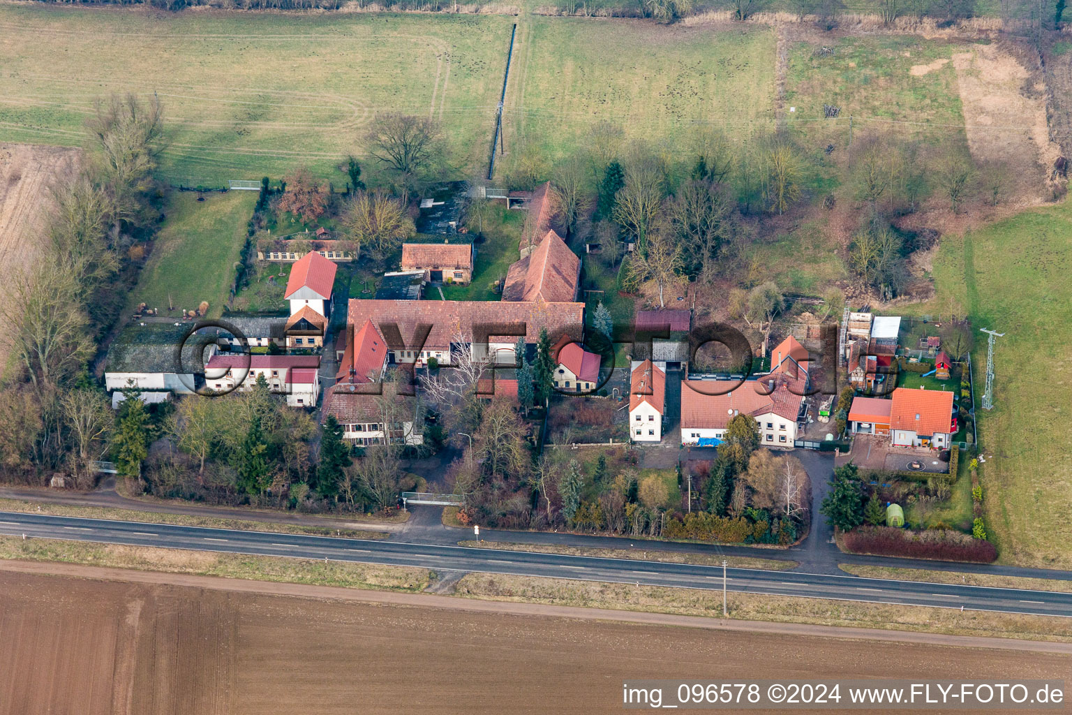 Höfen in the state Rhineland-Palatinate, Germany from the drone perspective