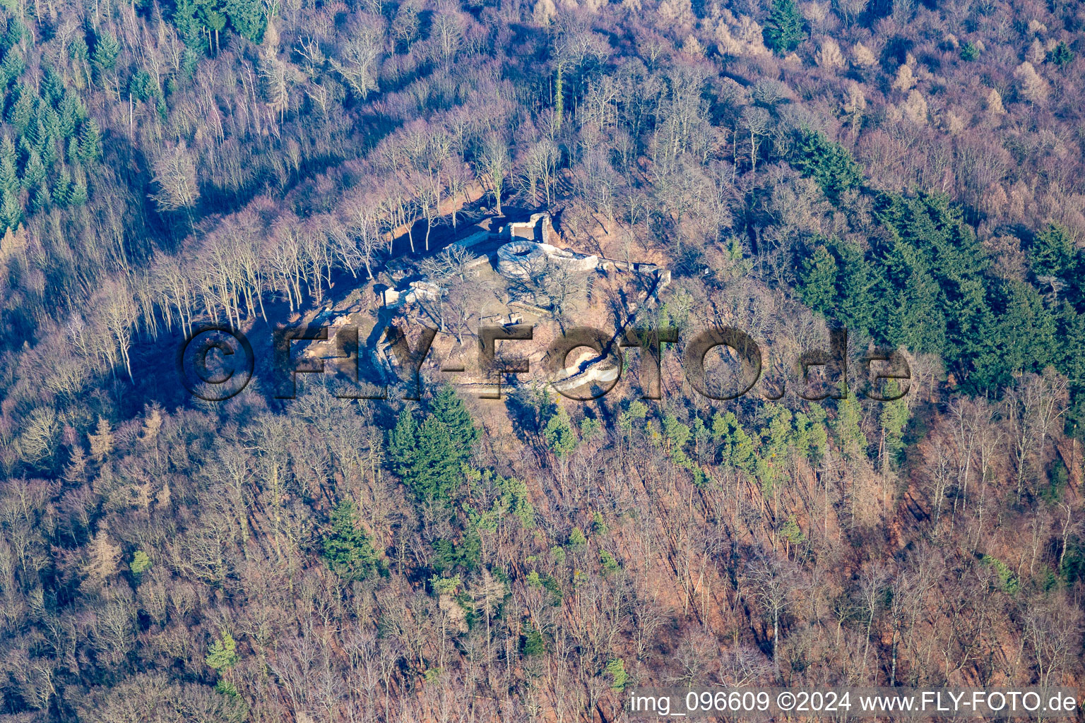 Tannenberg Castle Ruins in Seeheim-Jugenheim in the state Hesse, Germany