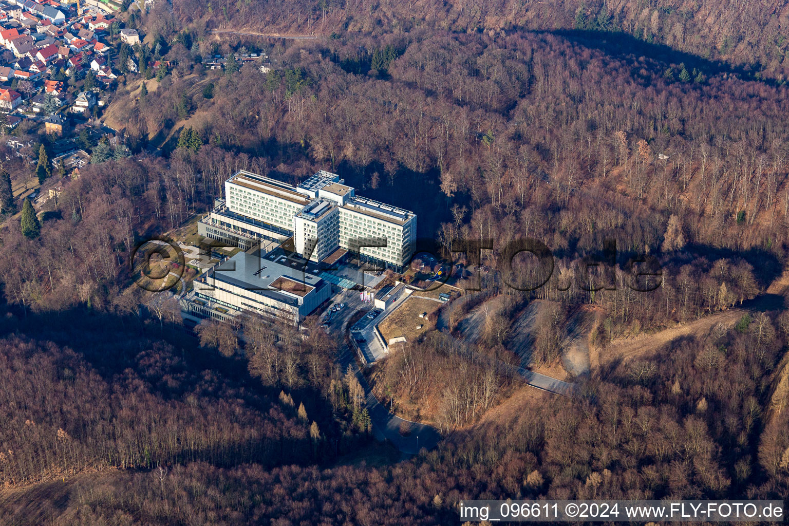 Lufthansa Cargo GmbH in Seeheim-Jugenheim in the state Hesse, Germany from the plane