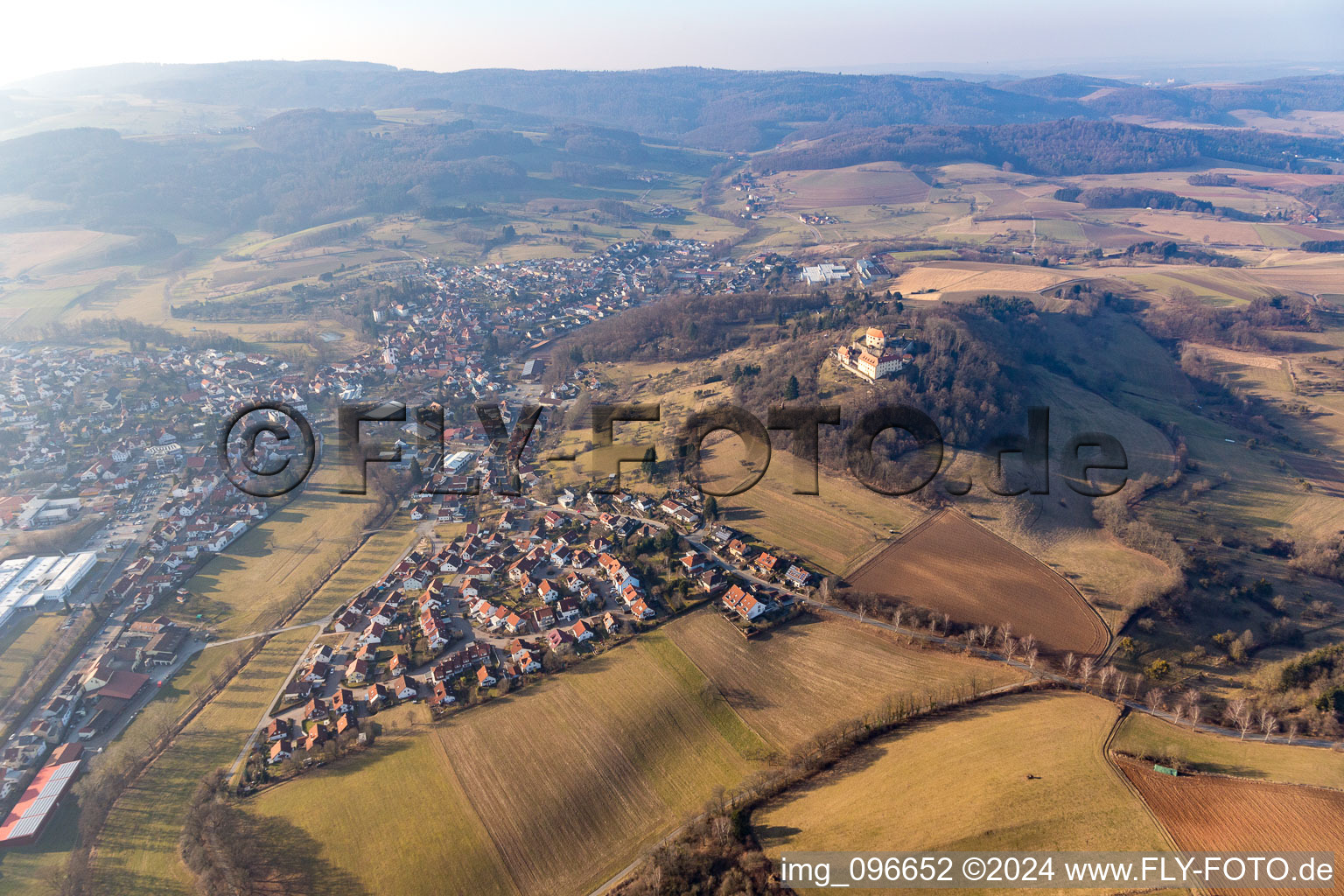 Oblique view of Castle Reichelsheim in Reichelsheim in the state Hesse, Germany