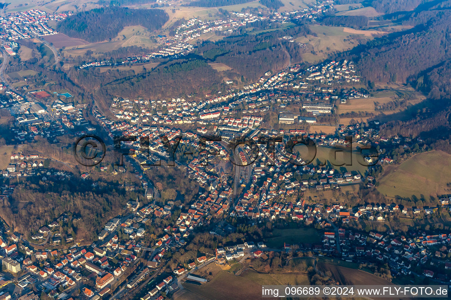 Aerial photograpy of Birkenau in the state Hesse, Germany