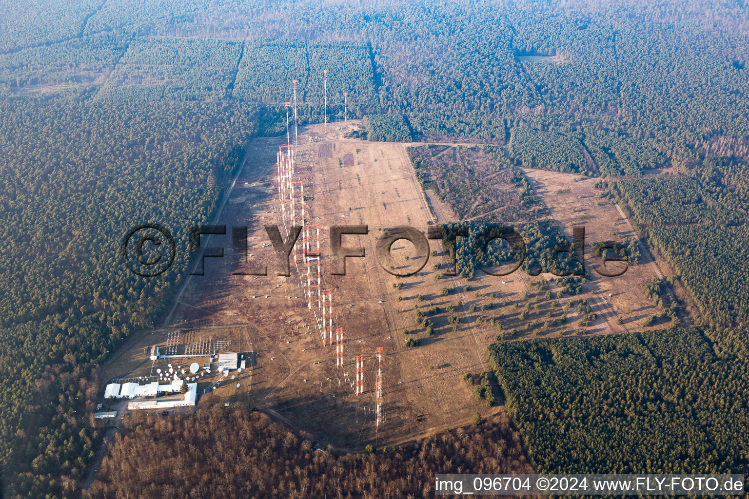 Aerial photograpy of Antenna system in Lampertheim in the state Hesse, Germany