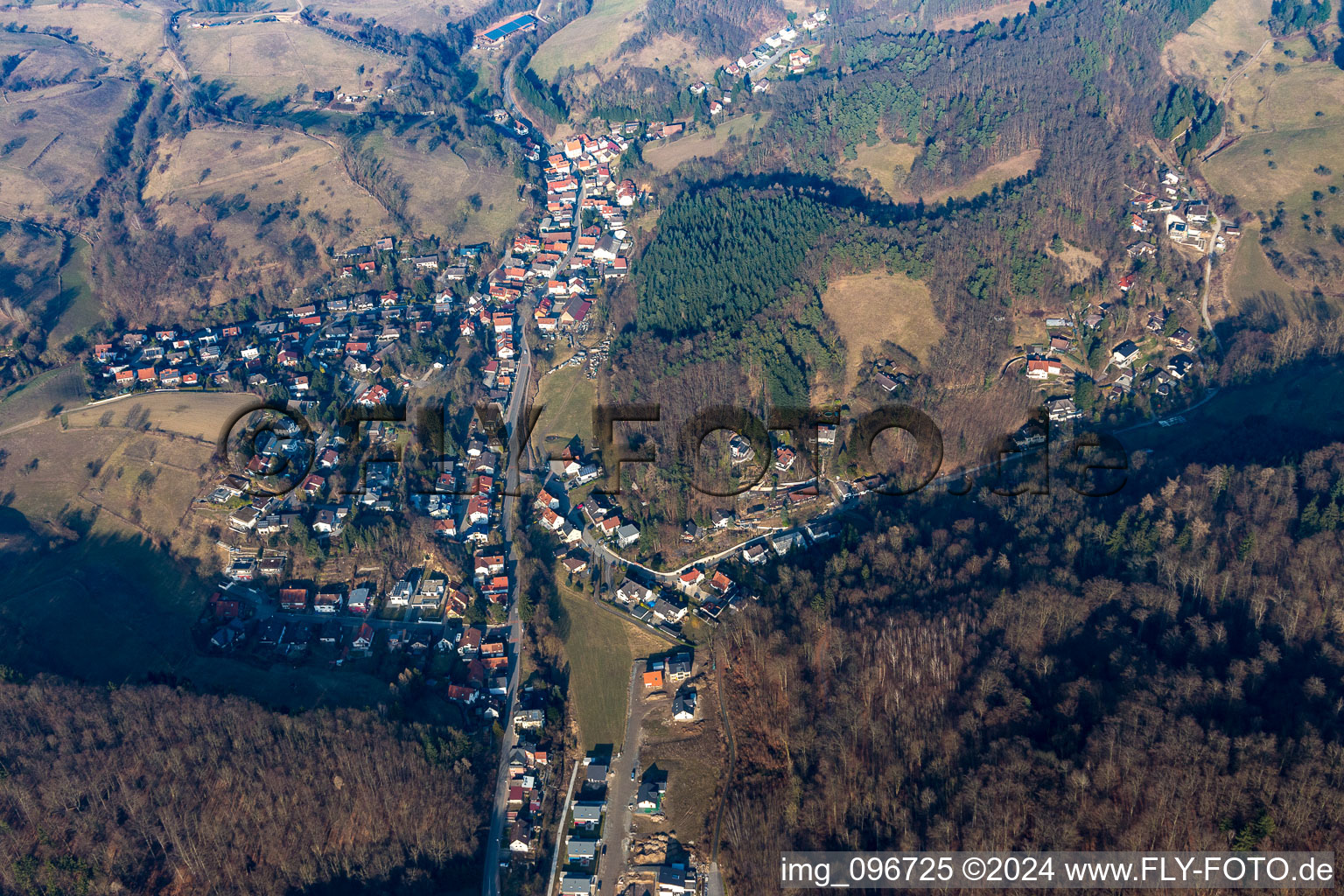 Aerial photograpy of District Hochstädten in Bensheim in the state Hesse, Germany