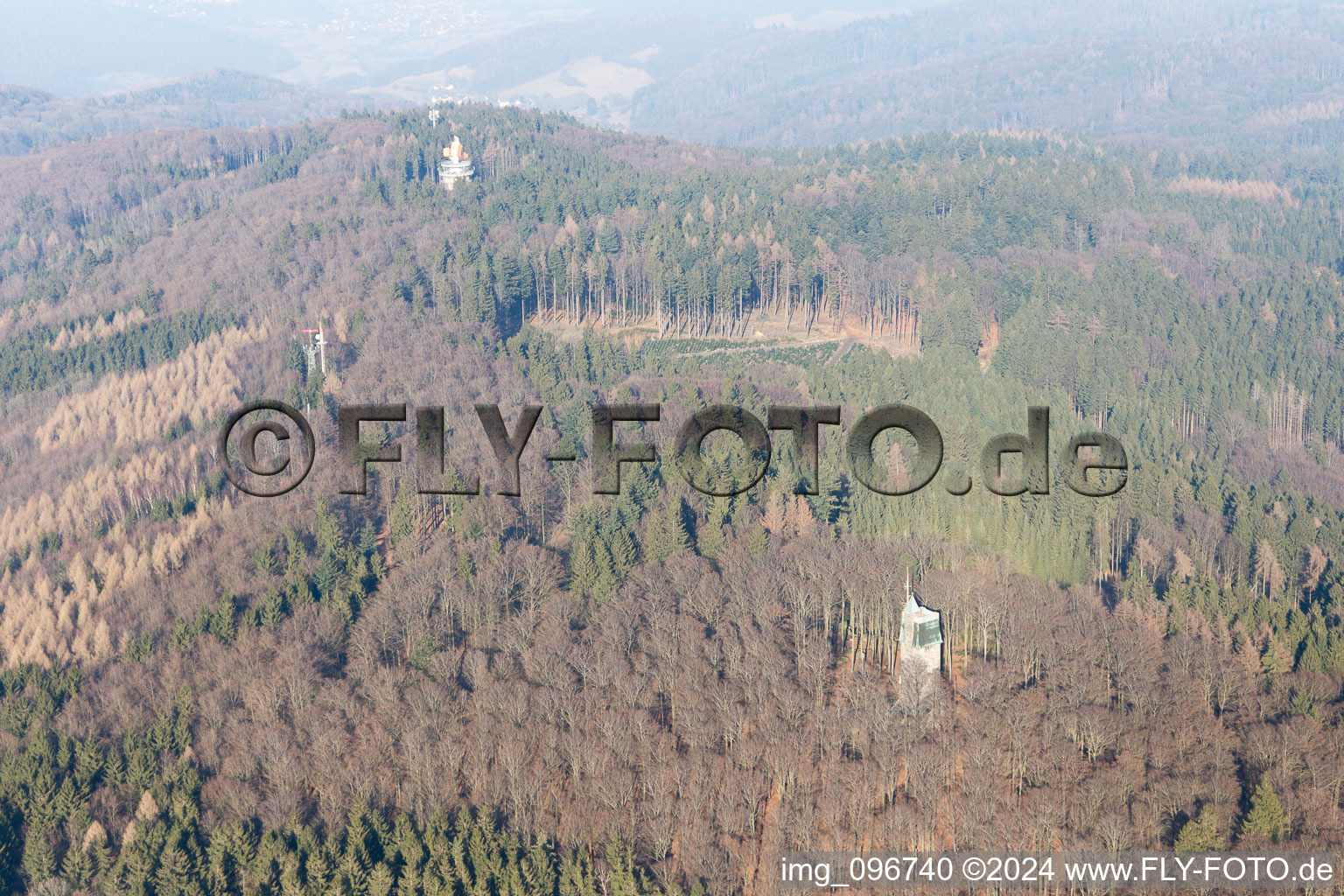 Aerial photograpy of Lindenfels in the state Hesse, Germany