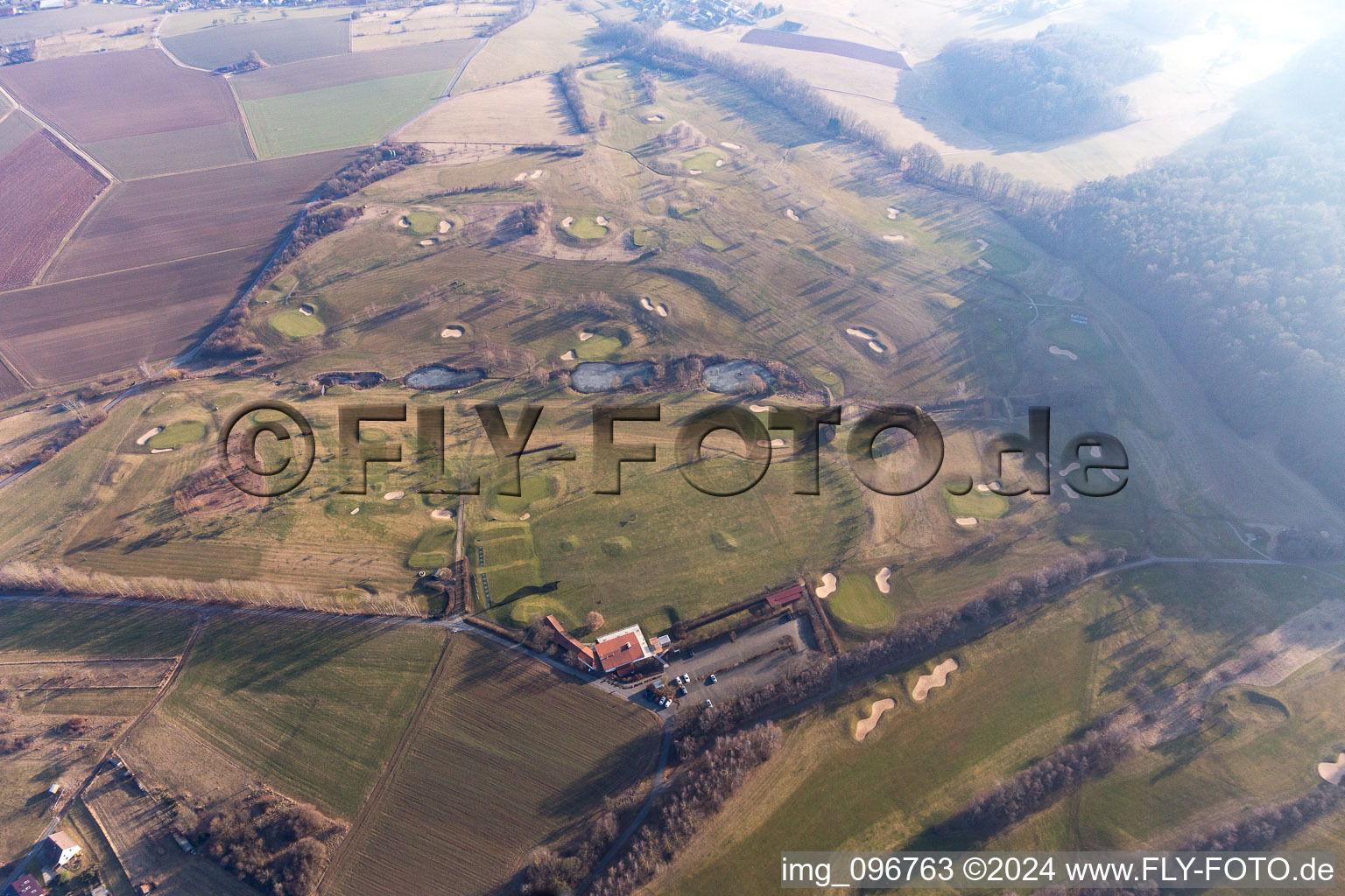 Aerial photograpy of Kirch-Brombach in the state Hesse, Germany