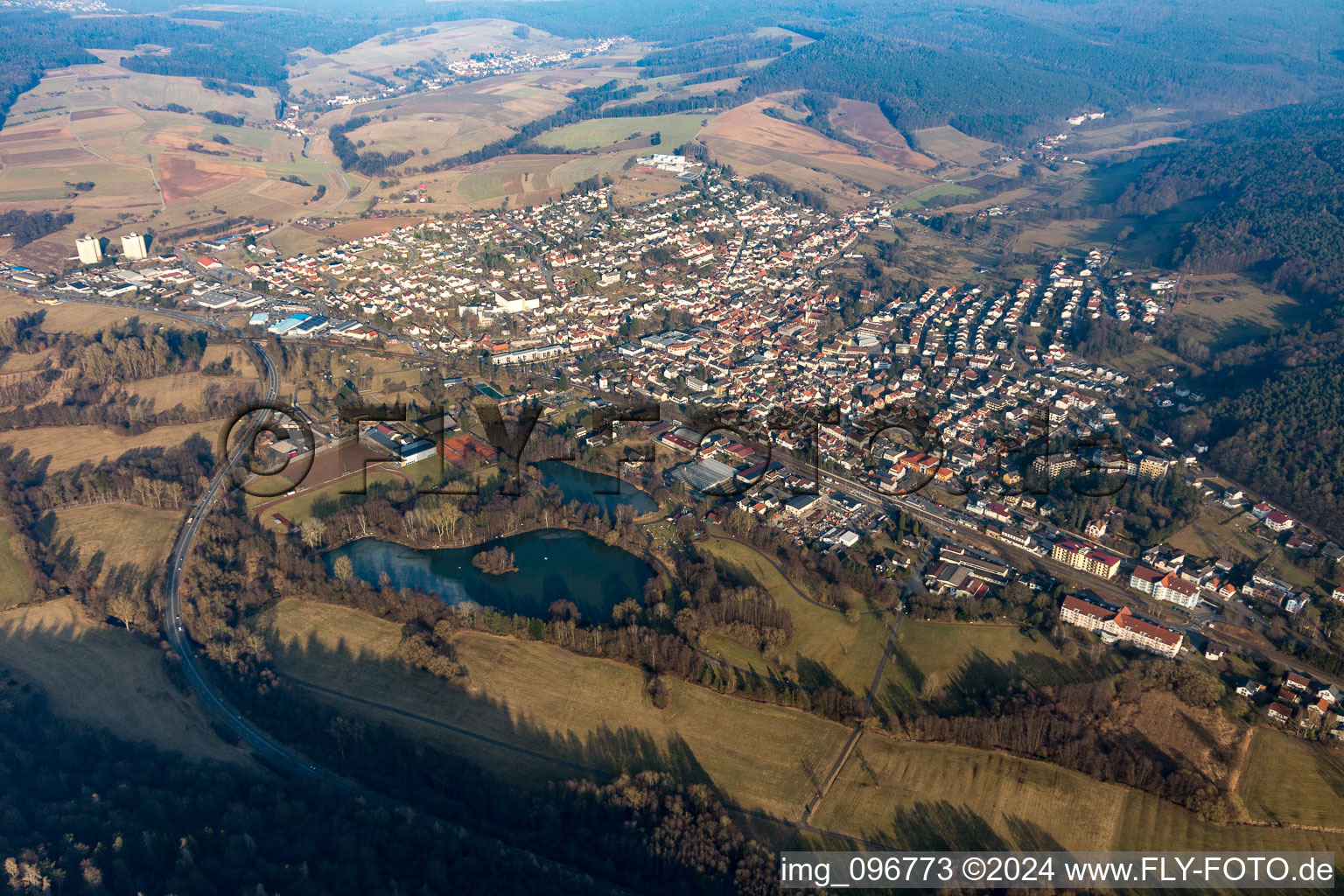 Aerial photograpy of Bad König in the state Hesse, Germany