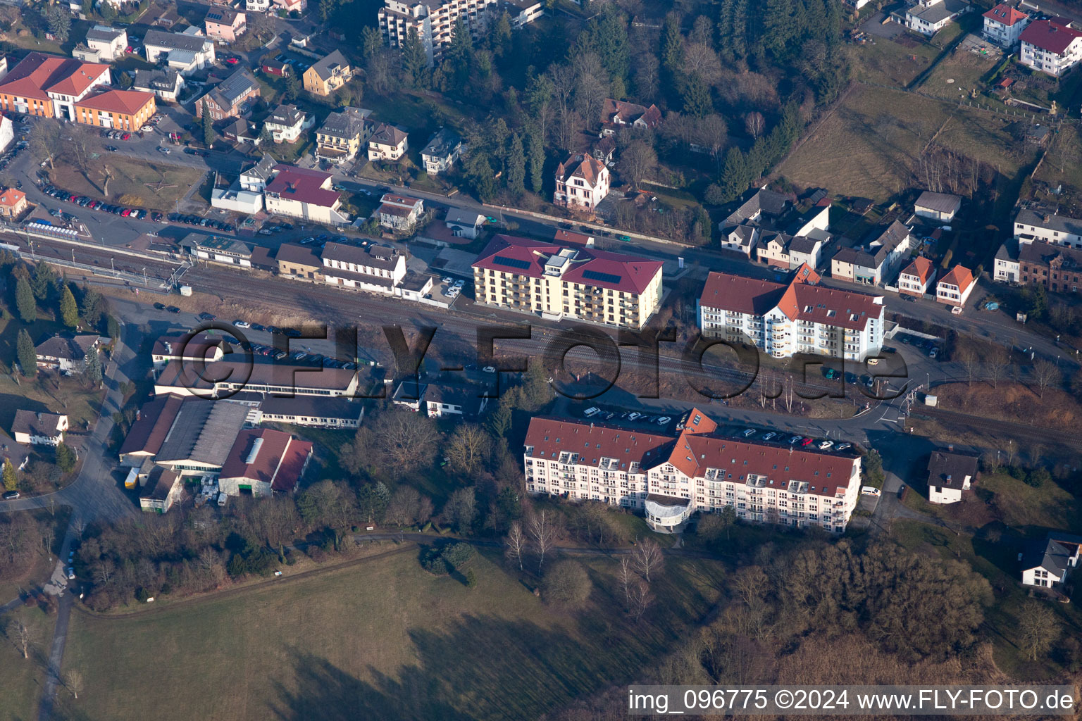 Railroad station in Bad König in the state Hesse, Germany