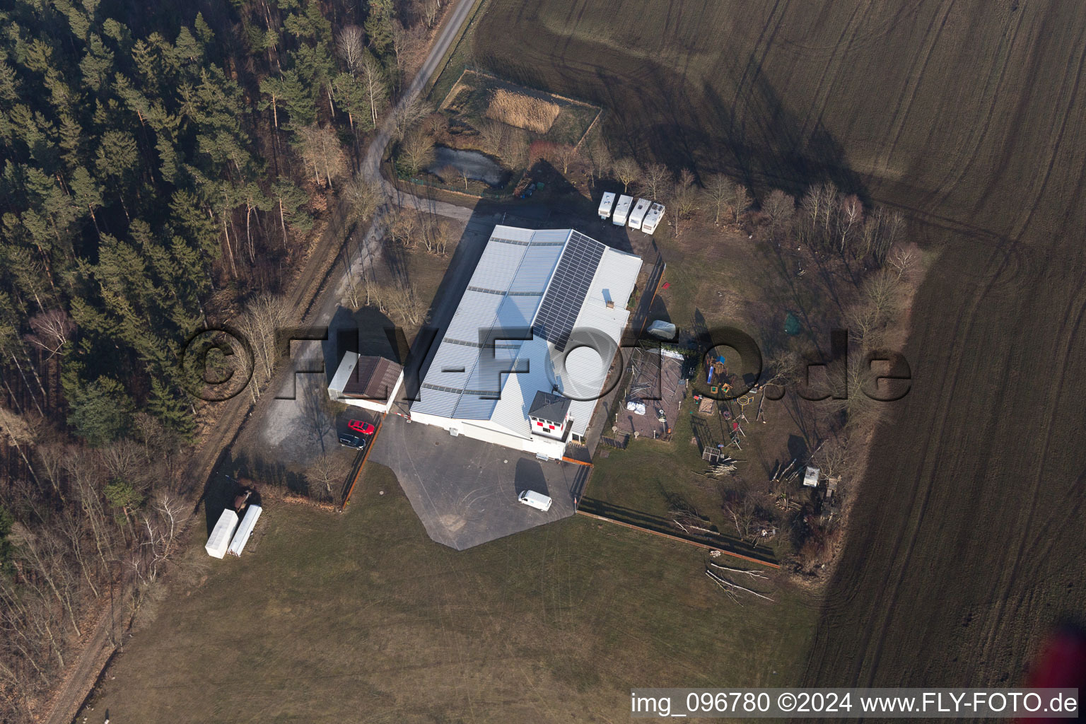 Aerial photograpy of Airport in the district Vielbrunn in Michelstadt in the state Hesse, Germany