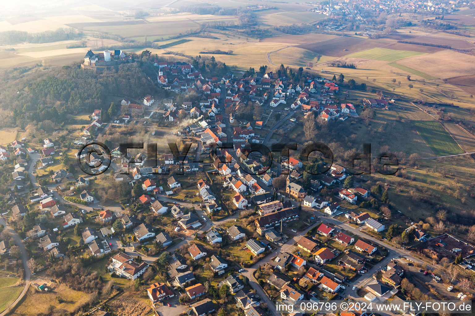 Bird's eye view of Hering in the state Hesse, Germany