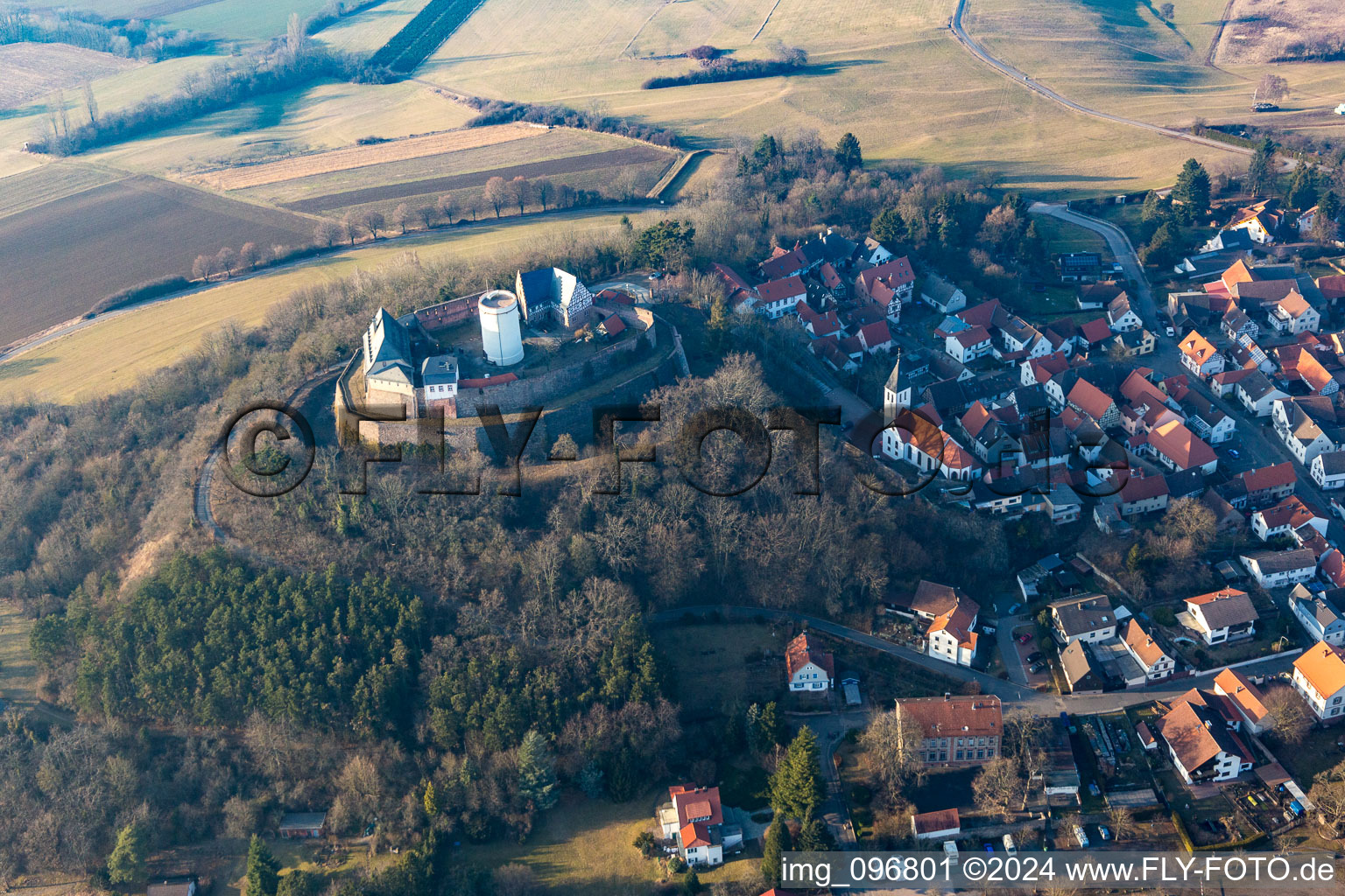 Bird's eye view of District Hering in Otzberg in the state Hesse, Germany