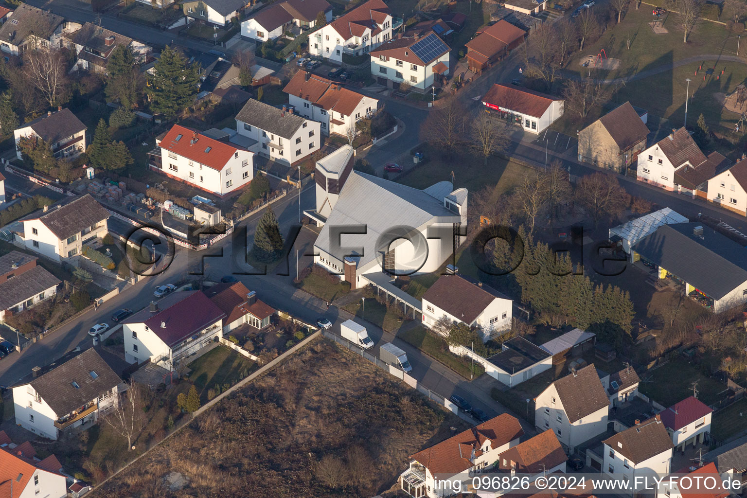 Church building in the village of in the district Klein-Zimmern in Gross-Zimmern in the state Hesse, Germany