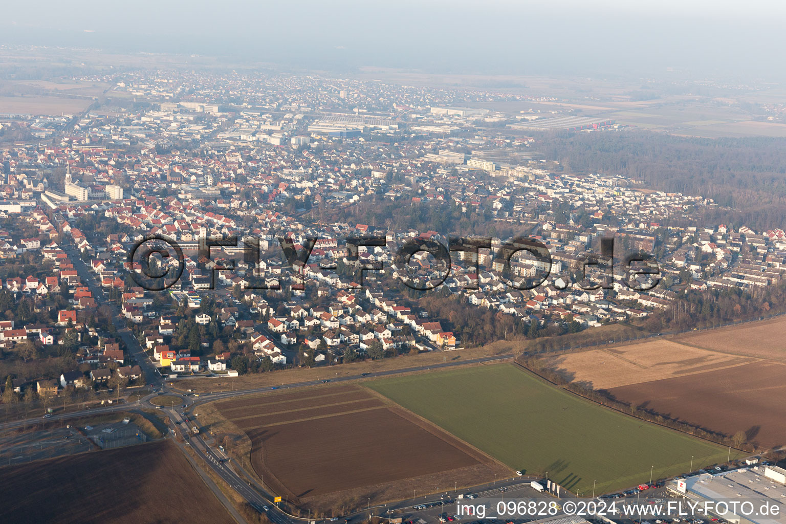 Dieburg in the state Hesse, Germany from above