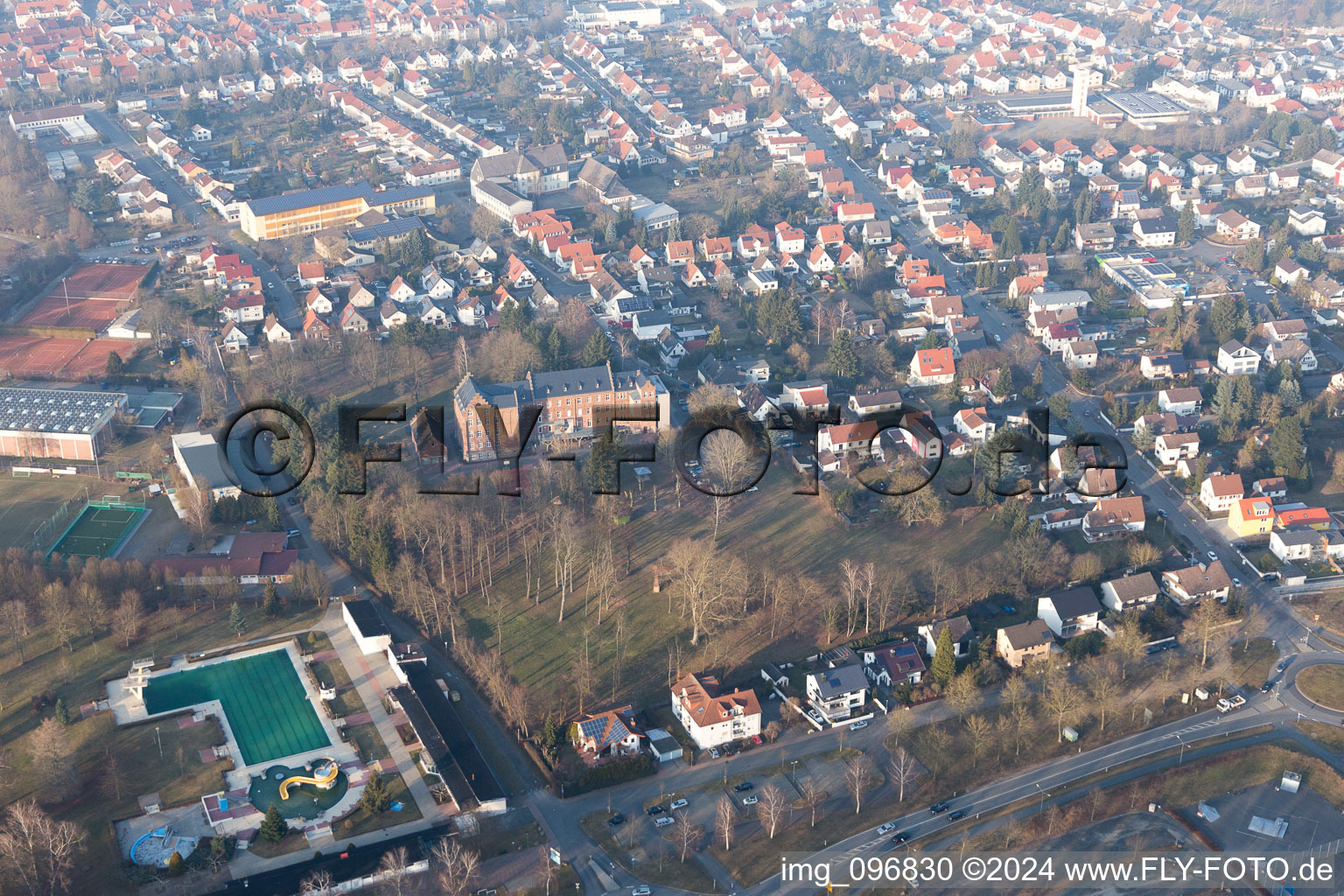 Dieburg in the state Hesse, Germany seen from above