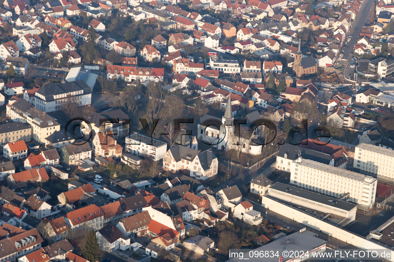 Bird's eye view of Dieburg in the state Hesse, Germany