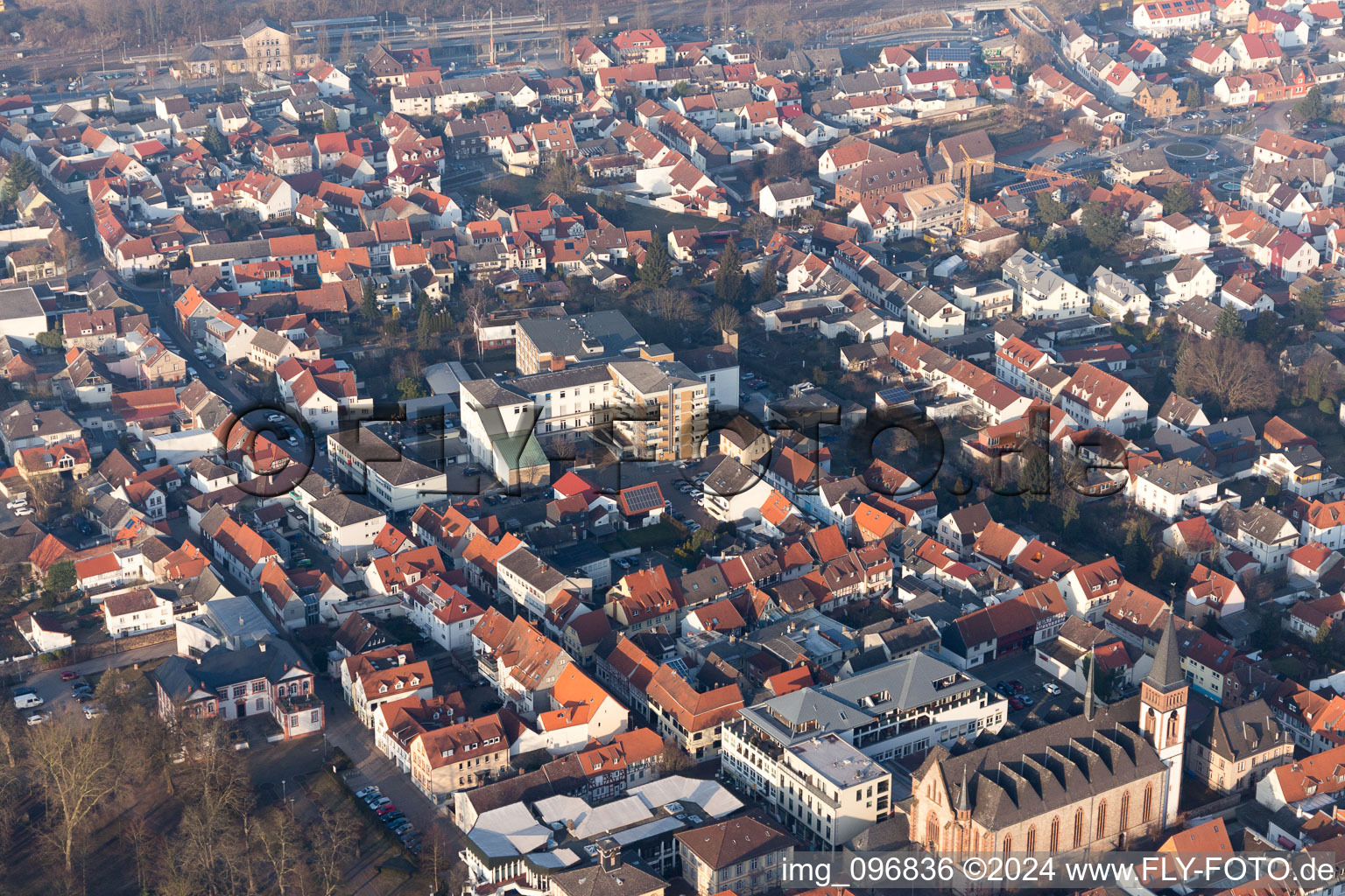 Church building of St. Peter and Paul in Old Town- center of downtown in Dieburg in the state Hesse