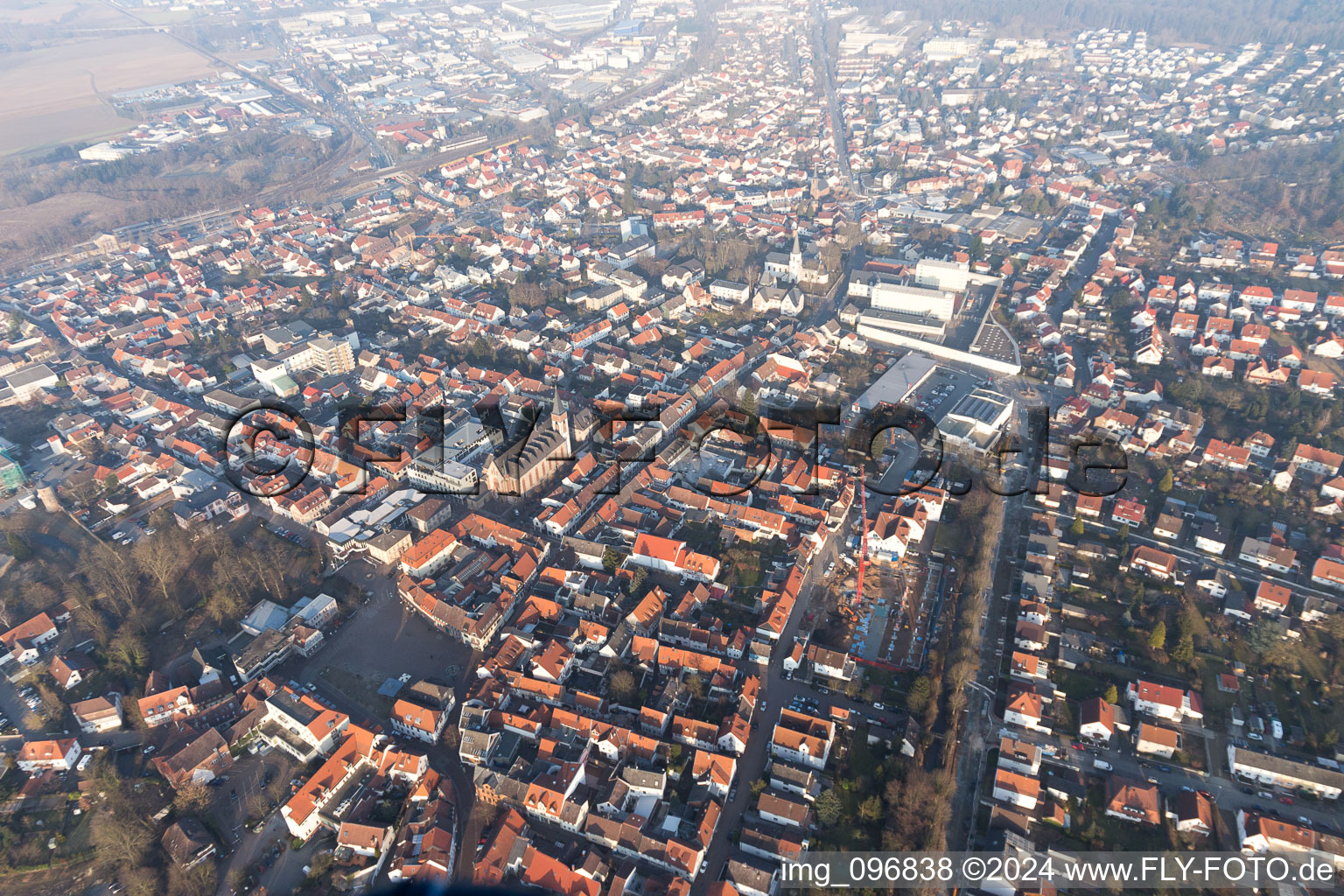 Dieburg in the state Hesse, Germany viewn from the air