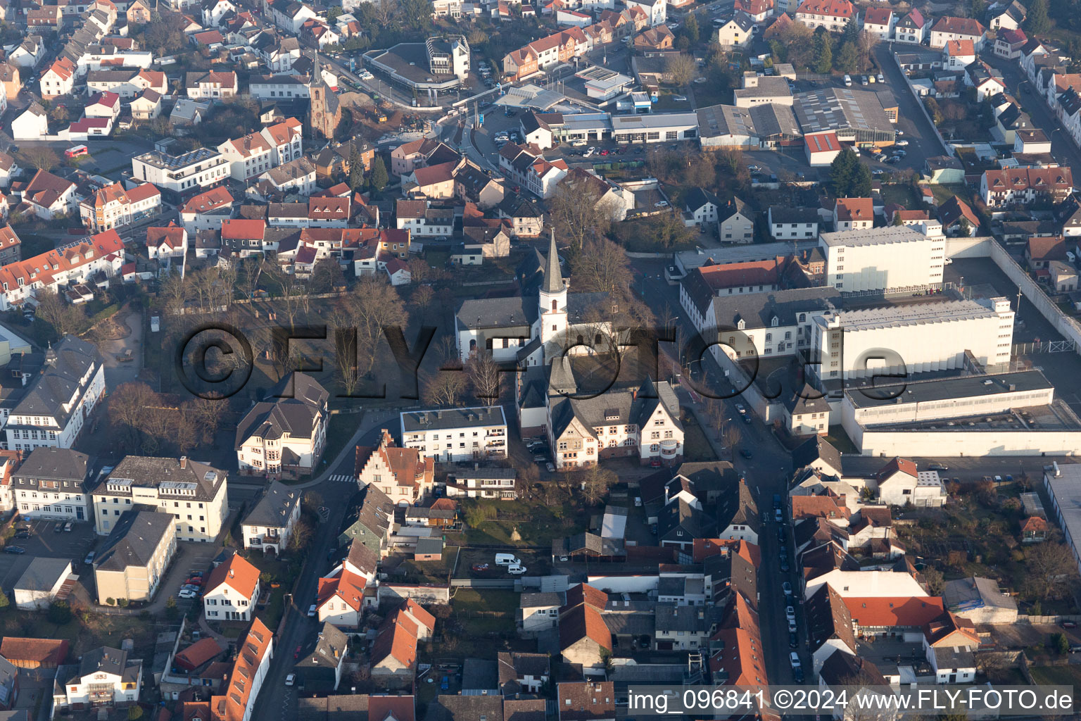 Drone recording of Dieburg in the state Hesse, Germany