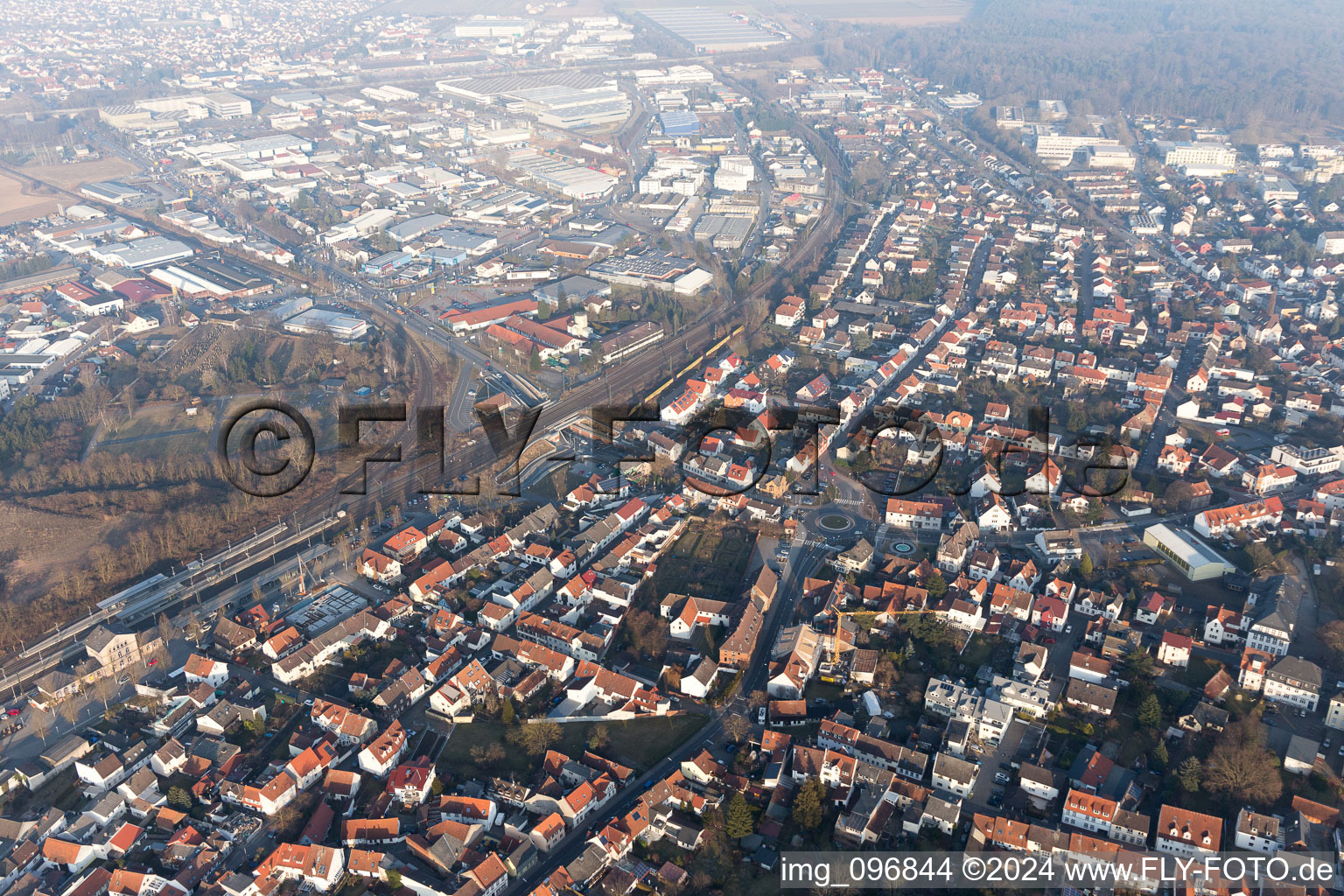 Dieburg in the state Hesse, Germany from a drone