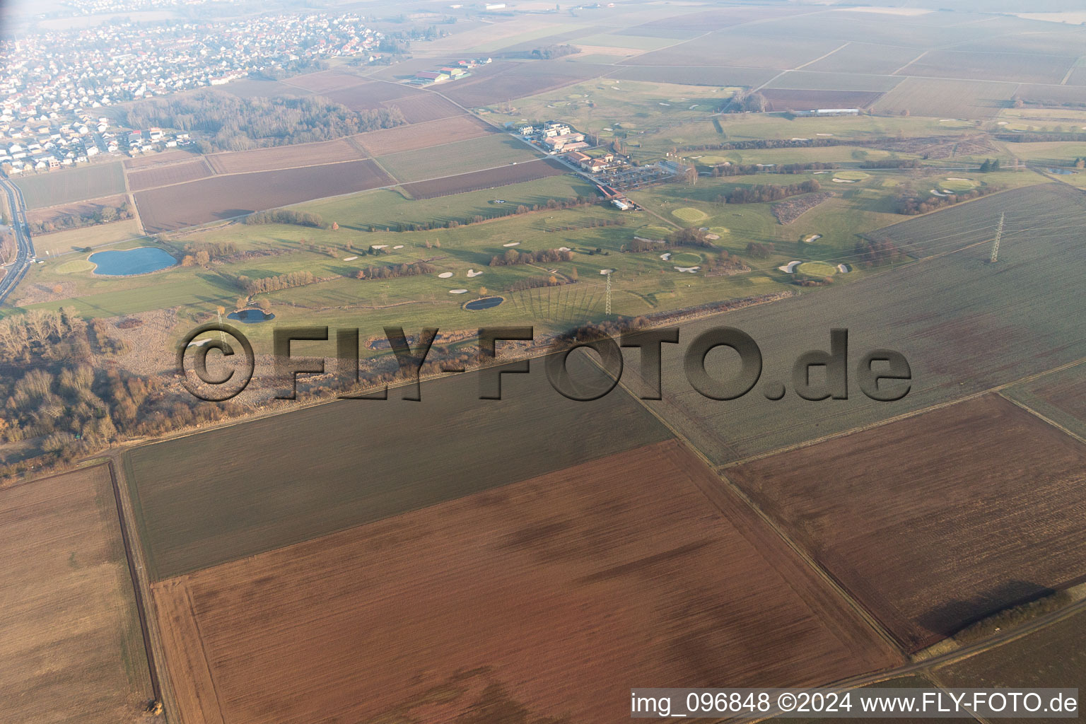 Aerial photograpy of Golf in Groß-Zimmern in the state Hesse, Germany