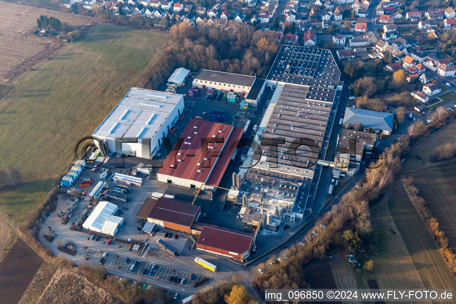 Gundernhausen in the state Hesse, Germany from above