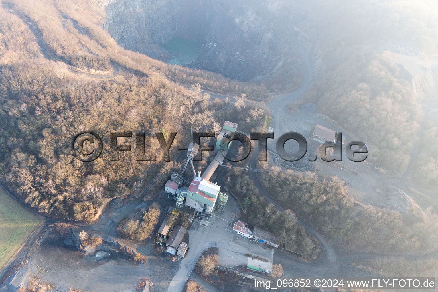 Quarry in Roßdorf in the state Hesse, Germany