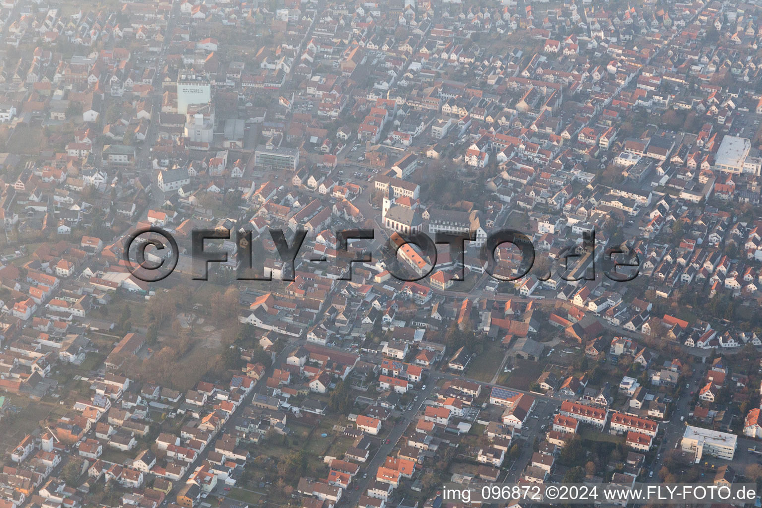 Drone image of Pfungstadt in the state Hesse, Germany