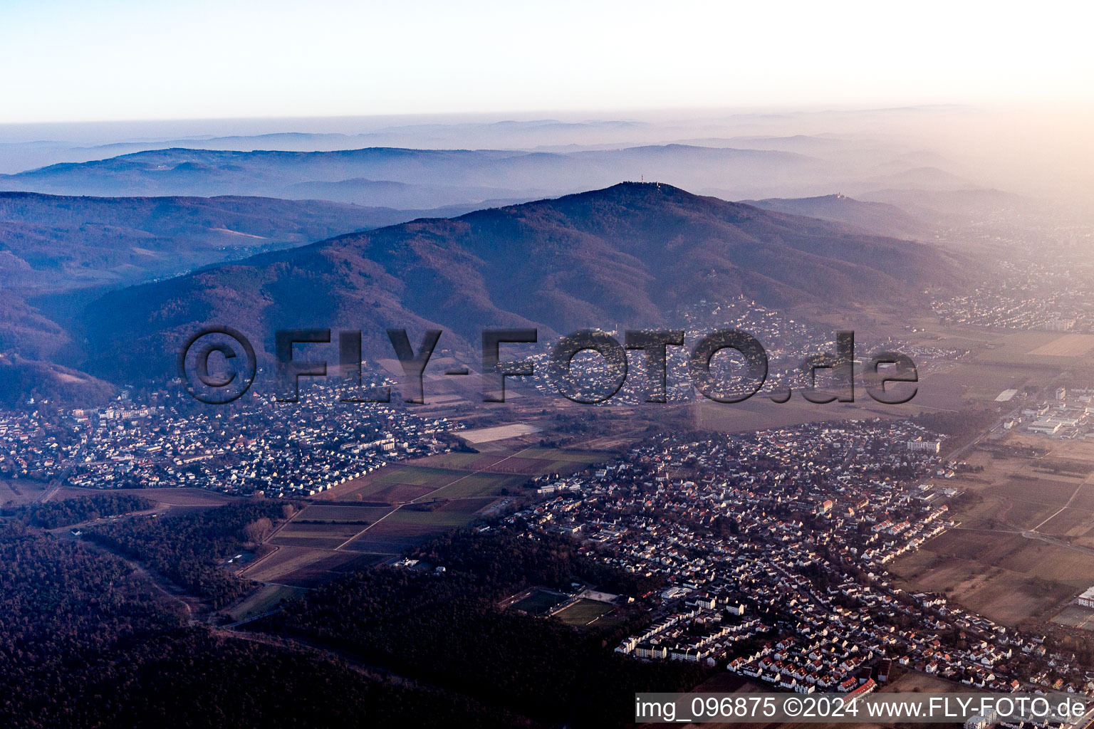 Bickenbach in the state Hesse, Germany viewn from the air