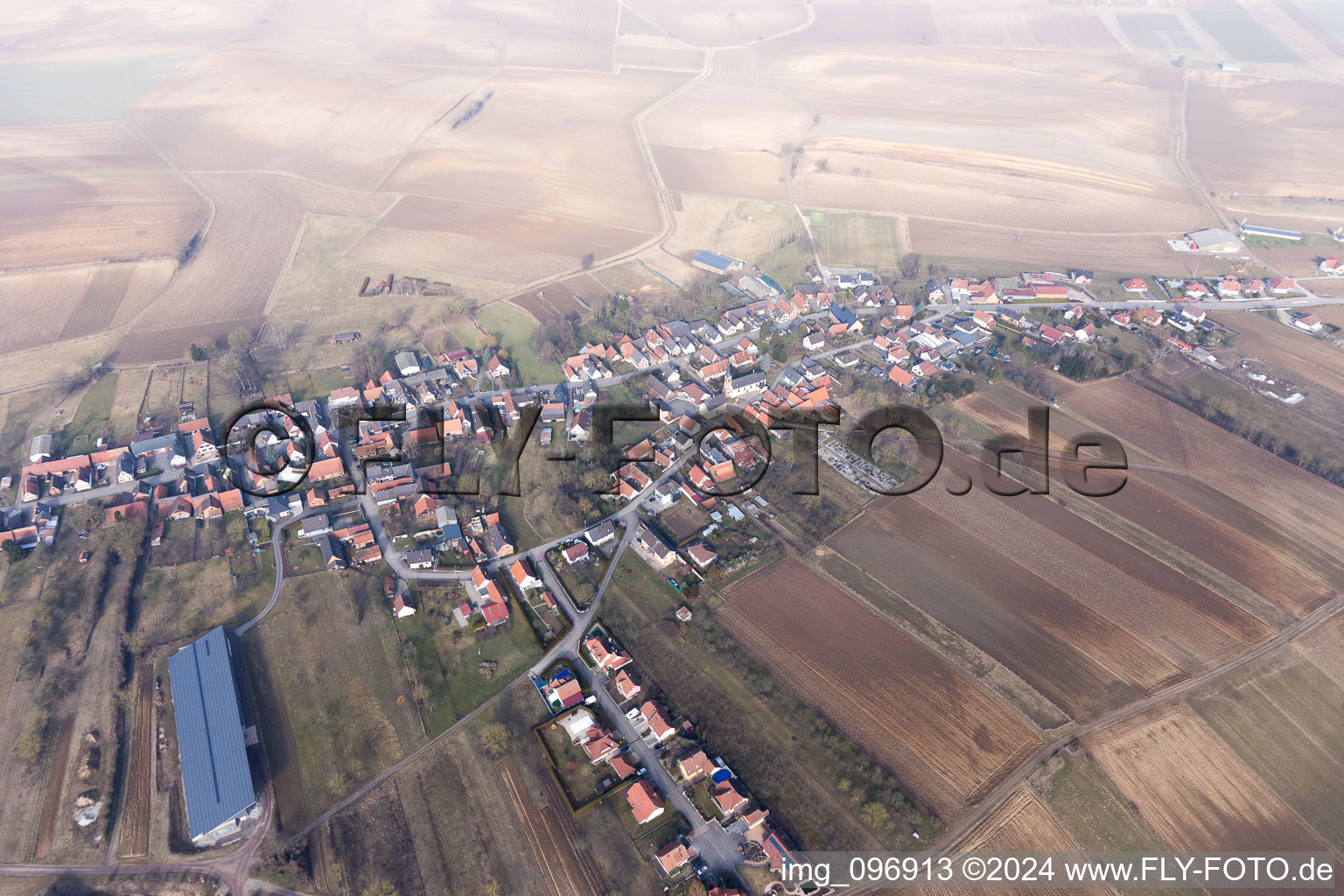 Drone image of Siegen in the state Bas-Rhin, France