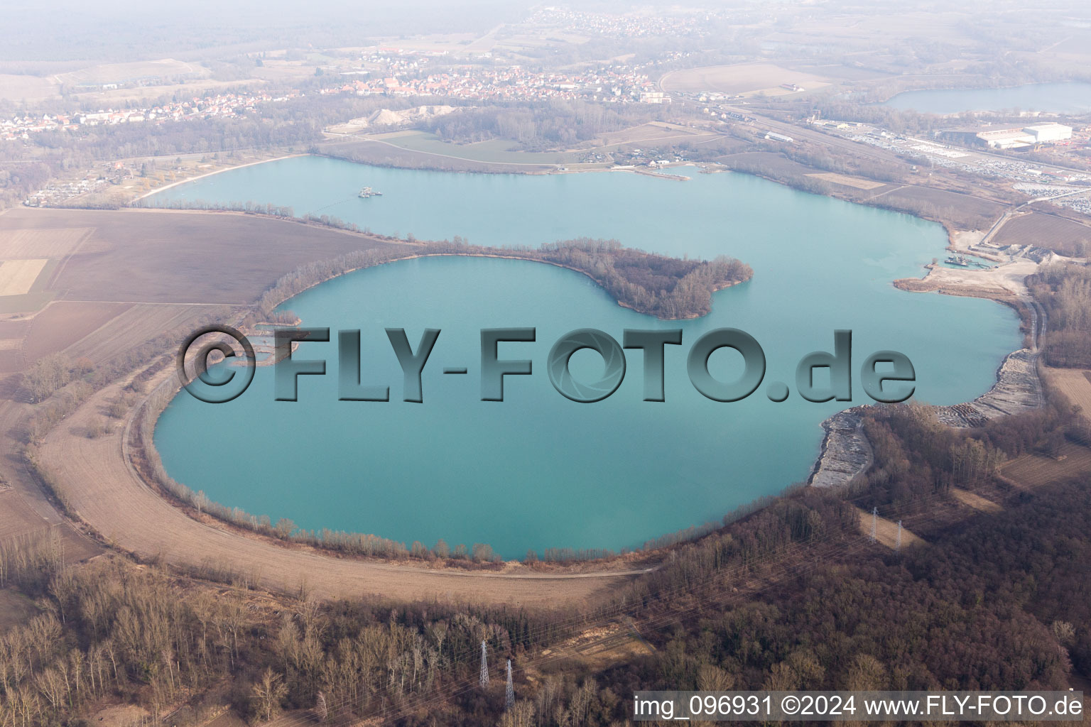 Drone recording of Lauterbourg in the state Bas-Rhin, France