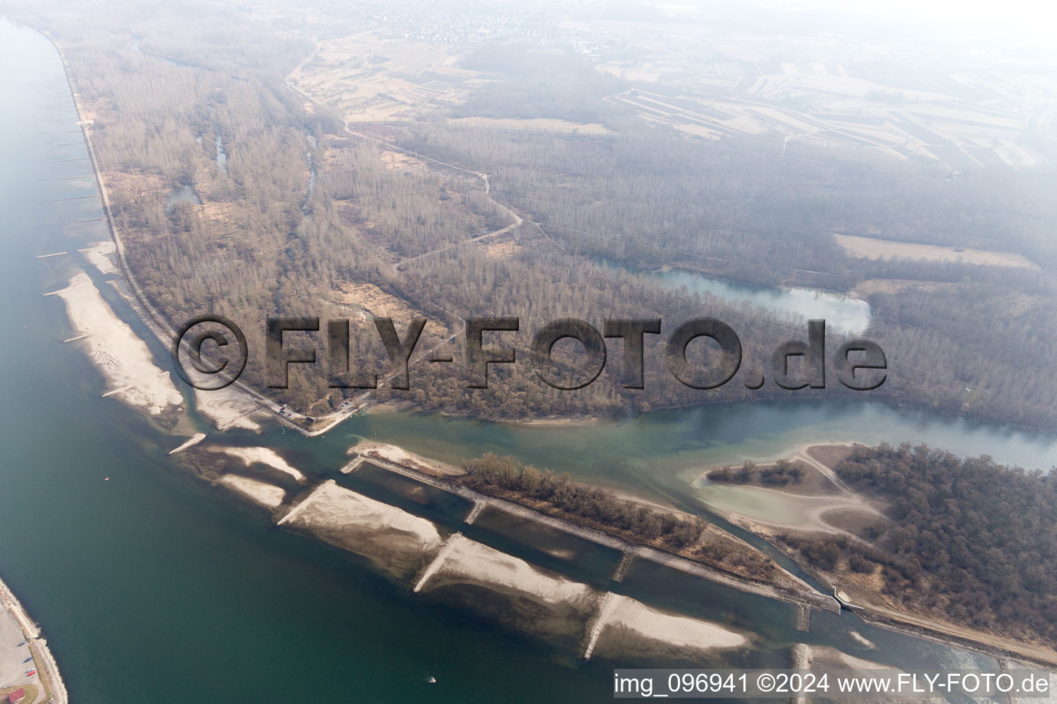 Oblique view of Lauterbourg in the state Bas-Rhin, France