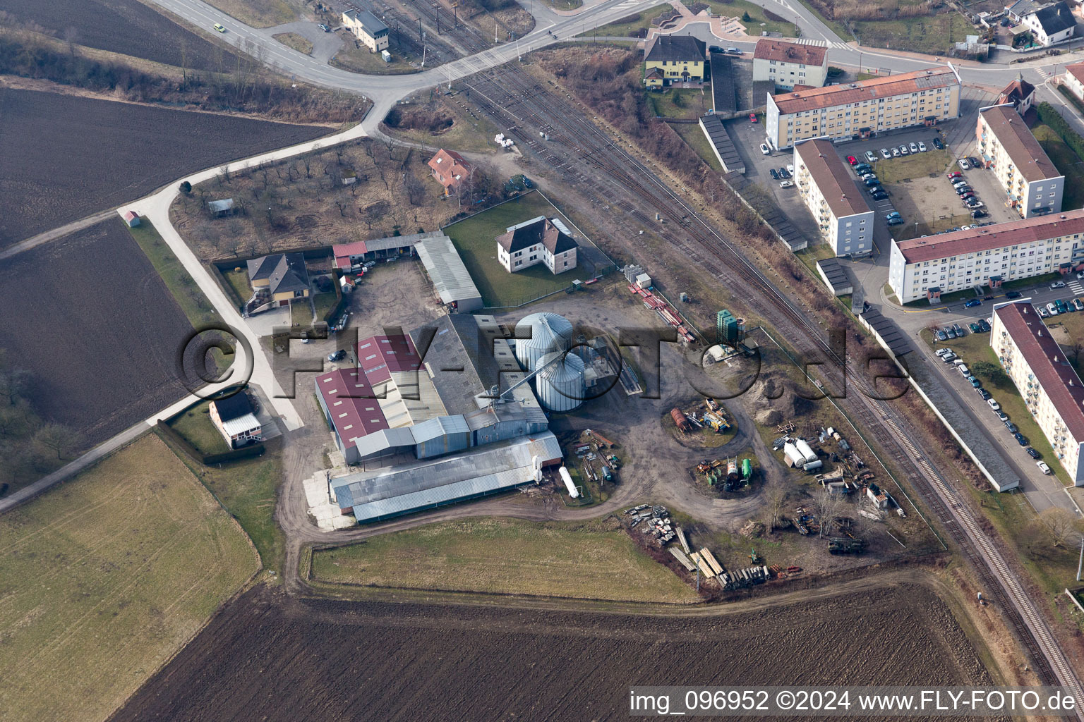 Drone image of Lauterbourg in the state Bas-Rhin, France