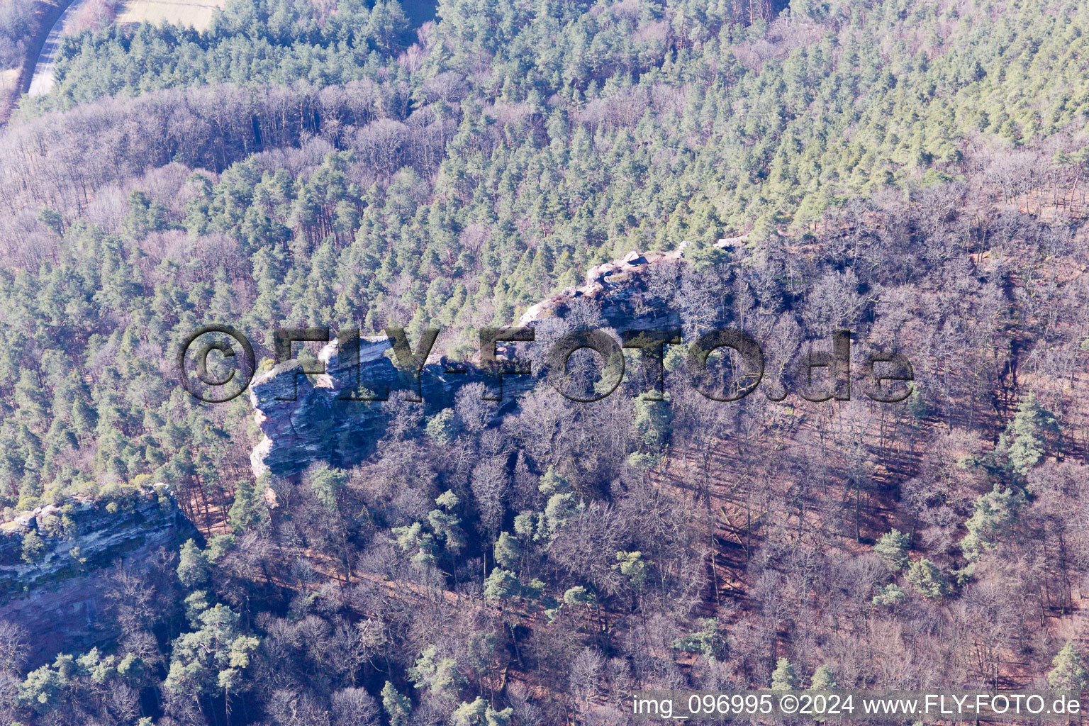 Wernersberg in the state Rhineland-Palatinate, Germany viewn from the air