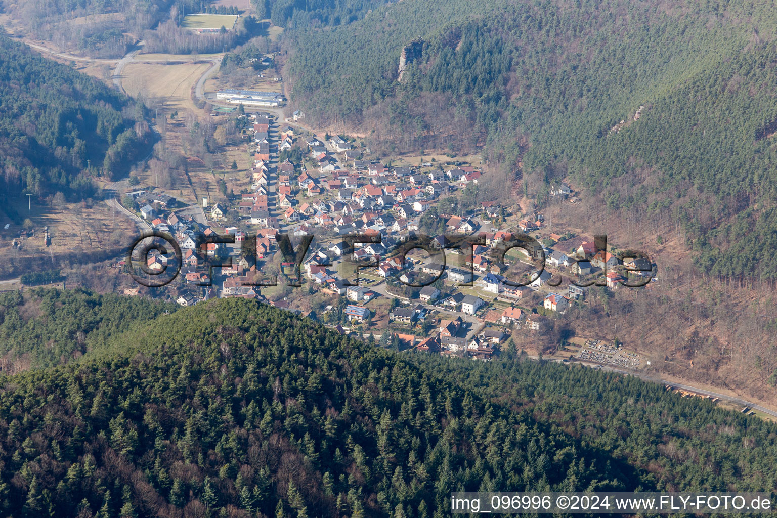 Lug in the state Rhineland-Palatinate, Germany viewn from the air