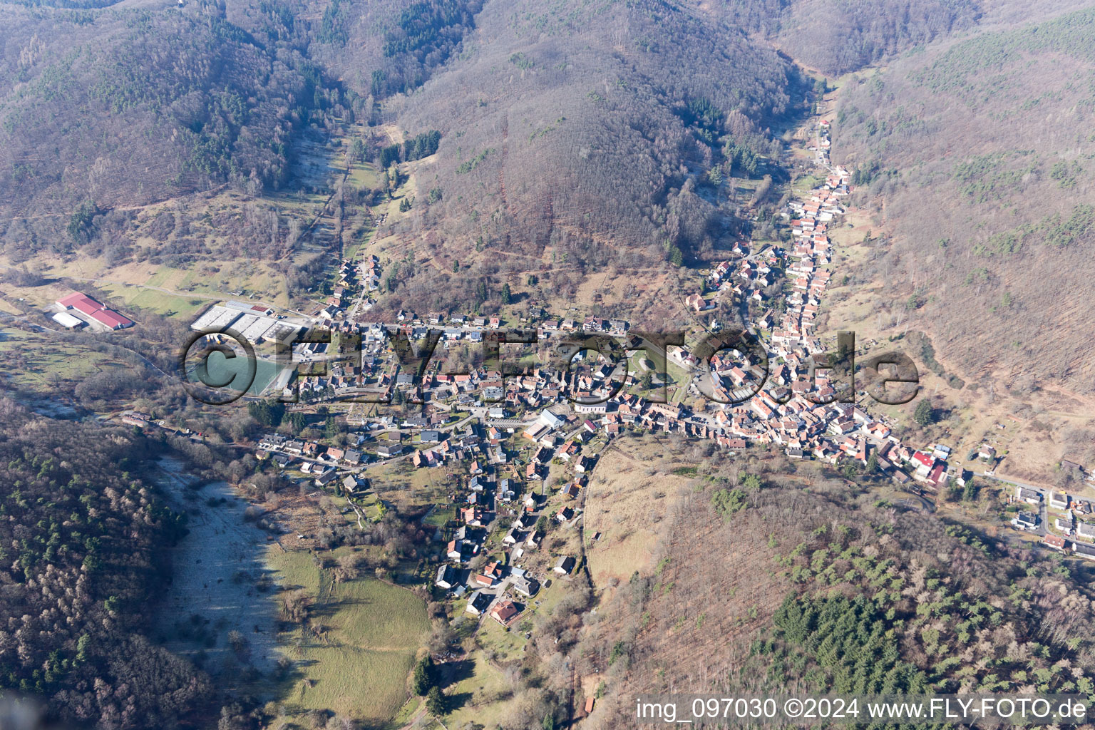 Aerial photograpy of Ramberg in the state Rhineland-Palatinate, Germany