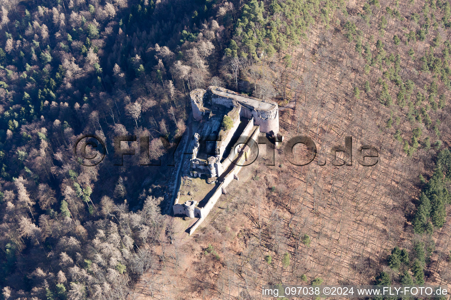 Dernbach in the state Rhineland-Palatinate, Germany out of the air