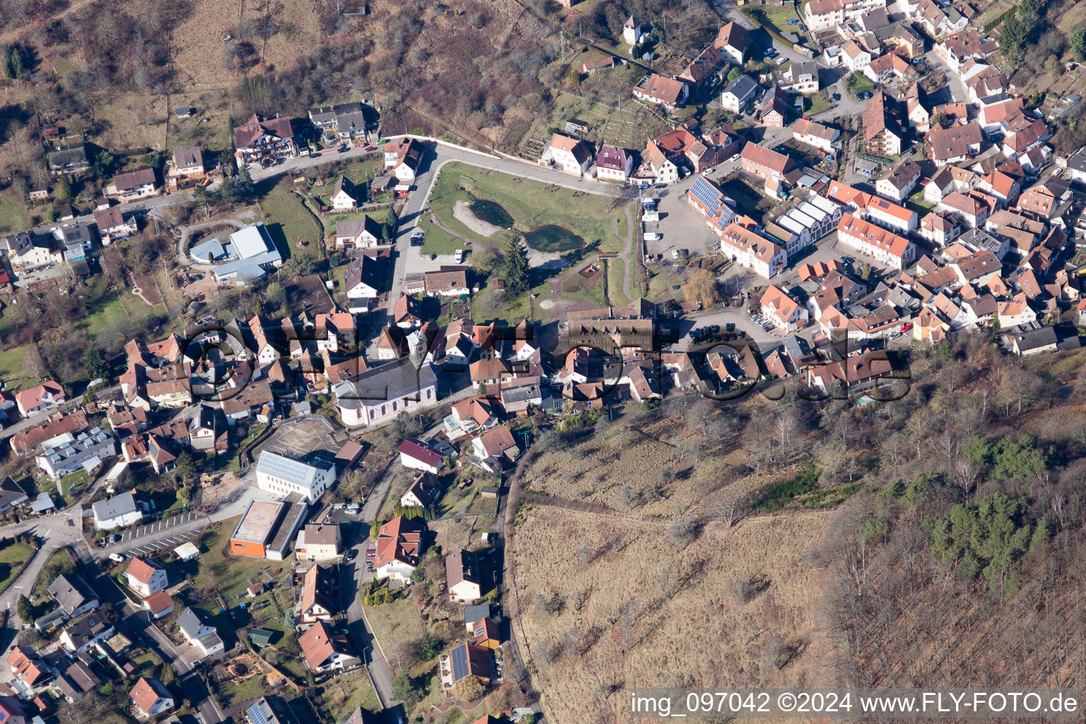 Village view in Dernbach in the state Rhineland-Palatinate, Germany