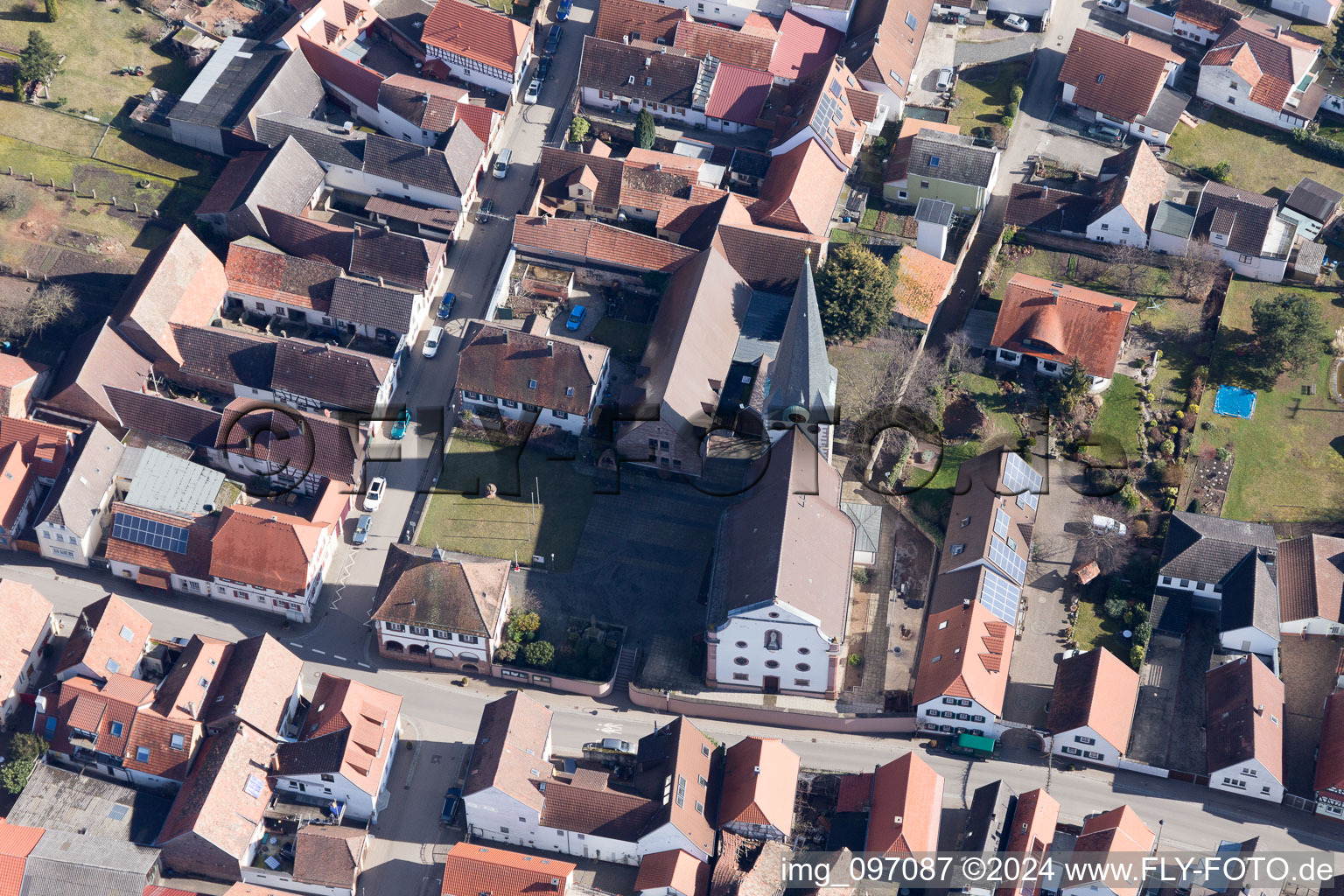 Venningen in the state Rhineland-Palatinate, Germany viewn from the air