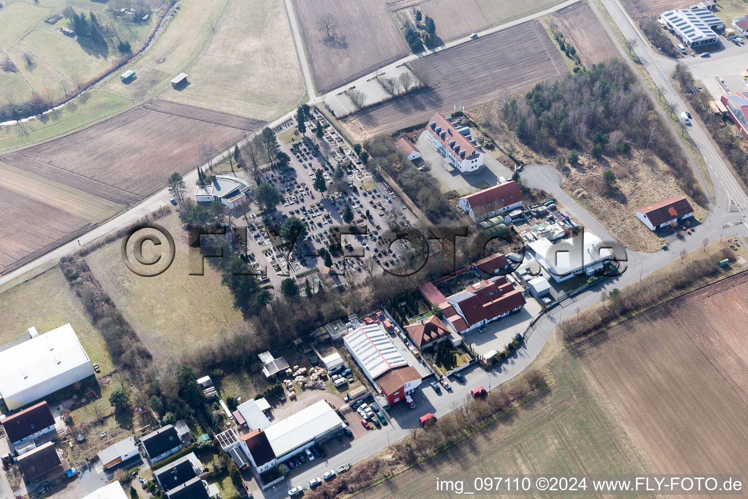 Harthausen in the state Rhineland-Palatinate, Germany from the drone perspective